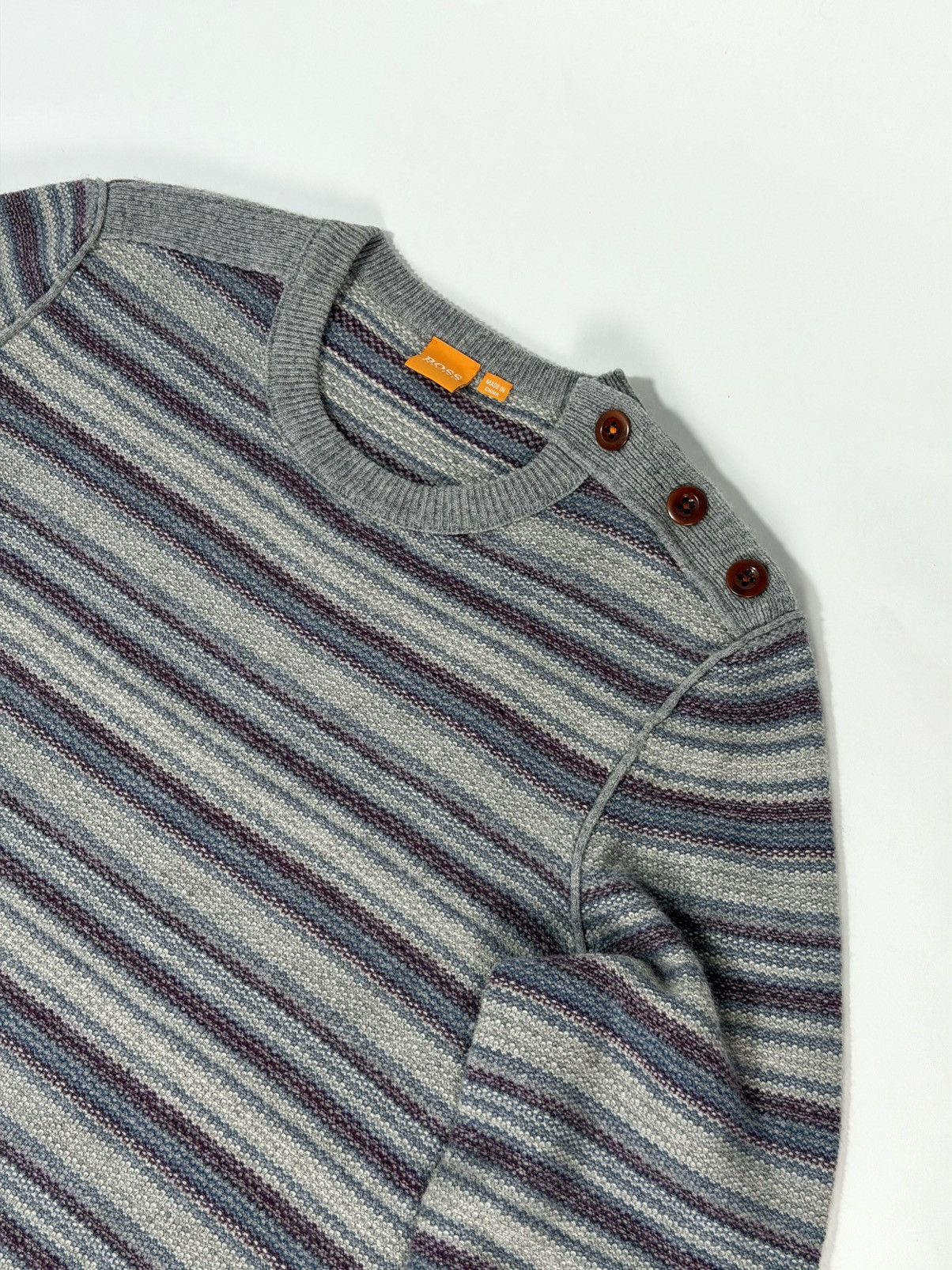 Hugo Boss Hugo Boss Orange Label Button Shoulder Sweater Size US L / EU 52-54 / 3 - 1 Thumbnail