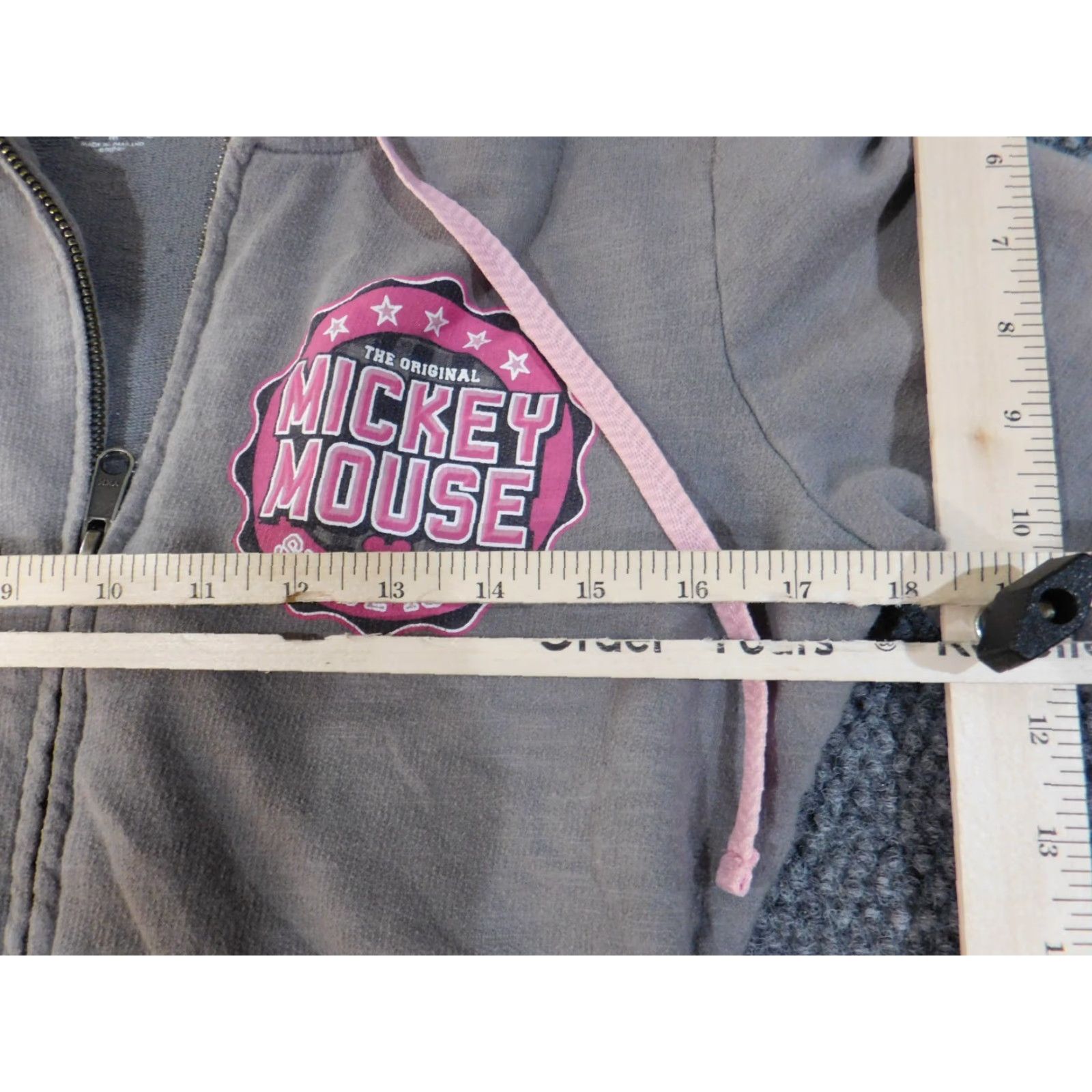 Disney VINTAGE Mickey Mouse Hoodie Womens M Gray Disney Full Zip Shirt Sweatshirt Logo 90s Mens Womens Boys Girls Size M / US 6-8 / IT 42-44 - 6 Thumbnail