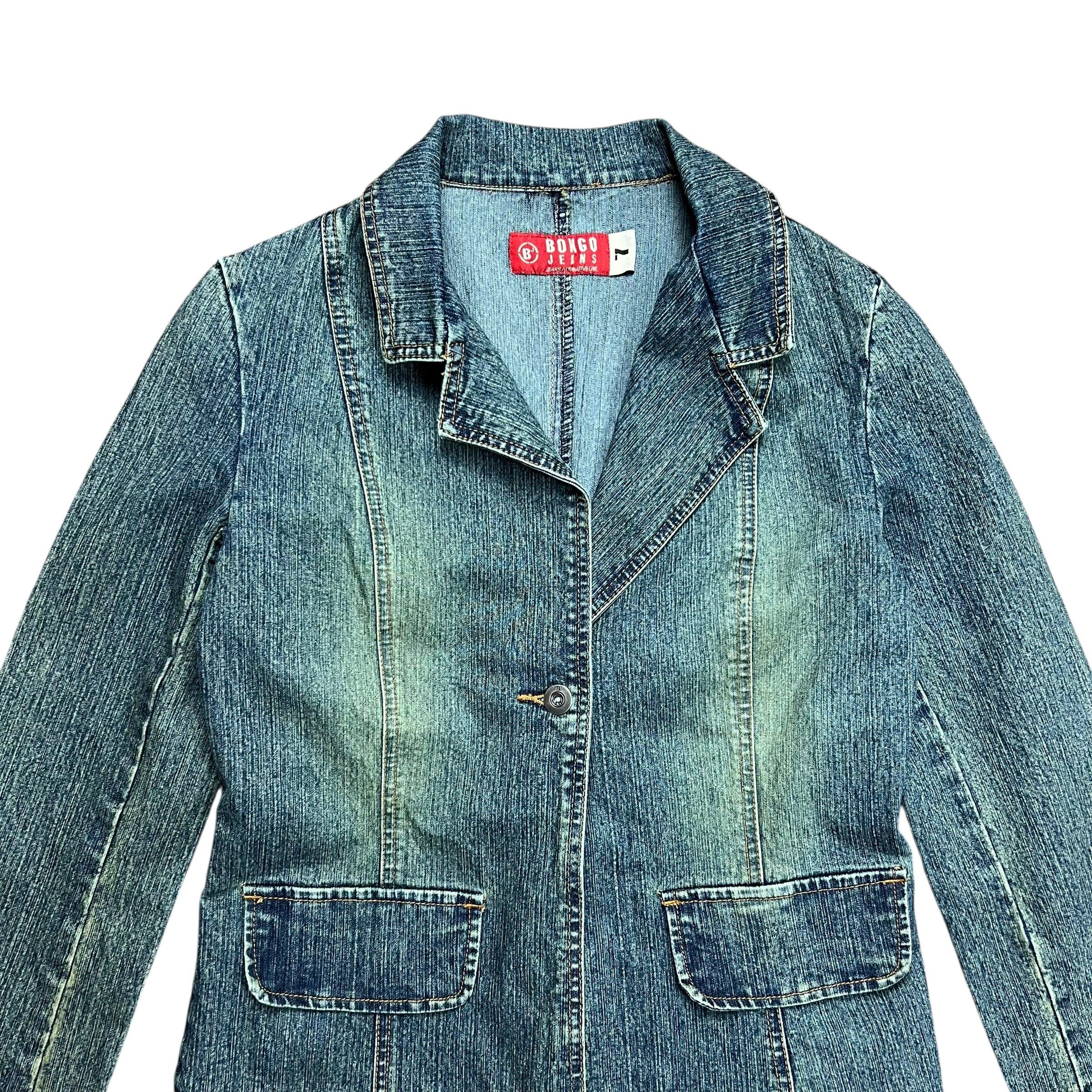 Designer × Vintage Bongo Jeans Faded Dirty Wash Denim Jacket - M Size M / US 6-8 / IT 42-44 - 2 Thumbnail