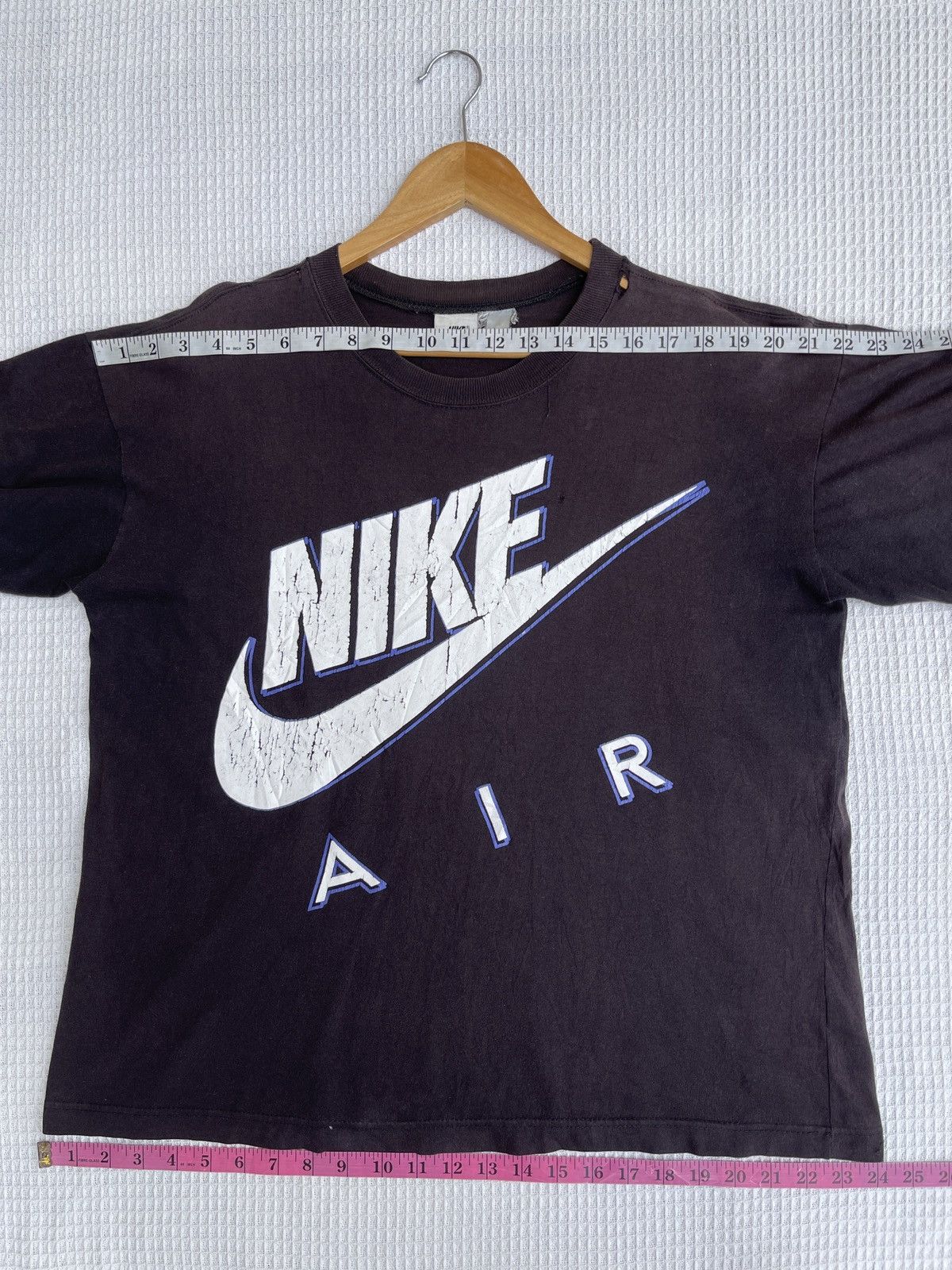 Vintage Last Drop🔥Rare🔥Vtg 90s Faded NIKE AIR Big Logo Swoosh Tee Size US L / EU 52-54 / 3 - 12 Thumbnail