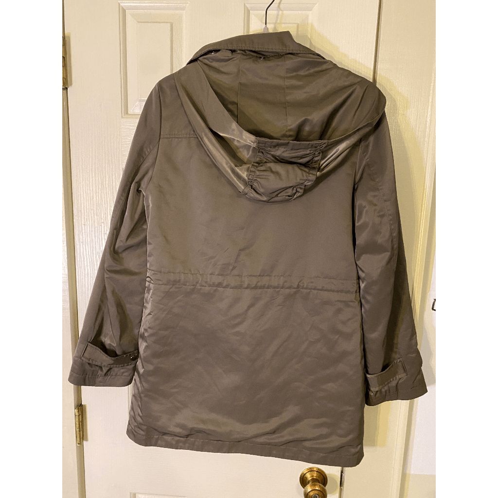 Canari Tahari Quilted Ruffle Zip Coat, Hooded Jacket, Sz Medium Size M / US 6-8 / IT 42-44 - 3 Thumbnail