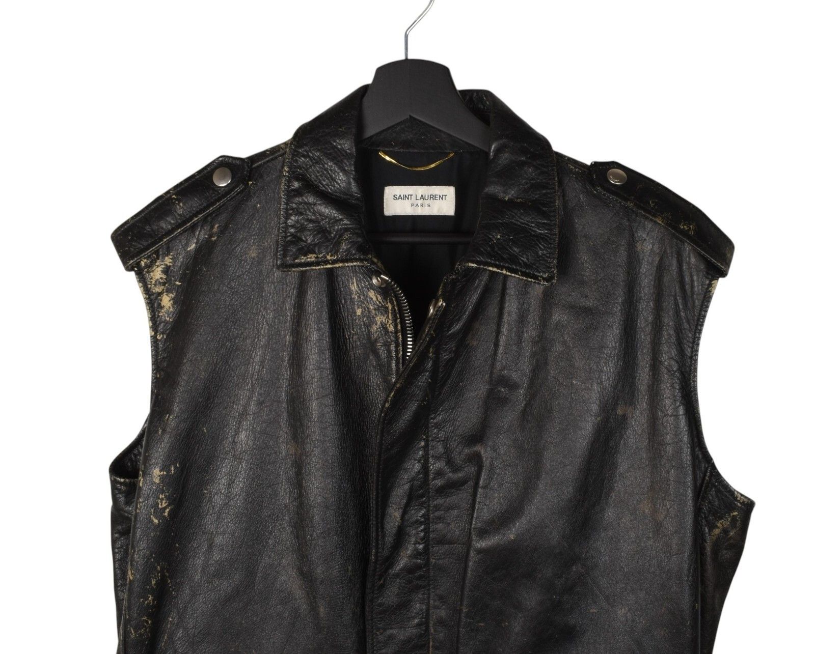 Saint Laurent Paris Saint Laurent Men Vest Leather Unisex Size L, S1426 Size US L / EU 52-54 / 3 - 2 Thumbnail