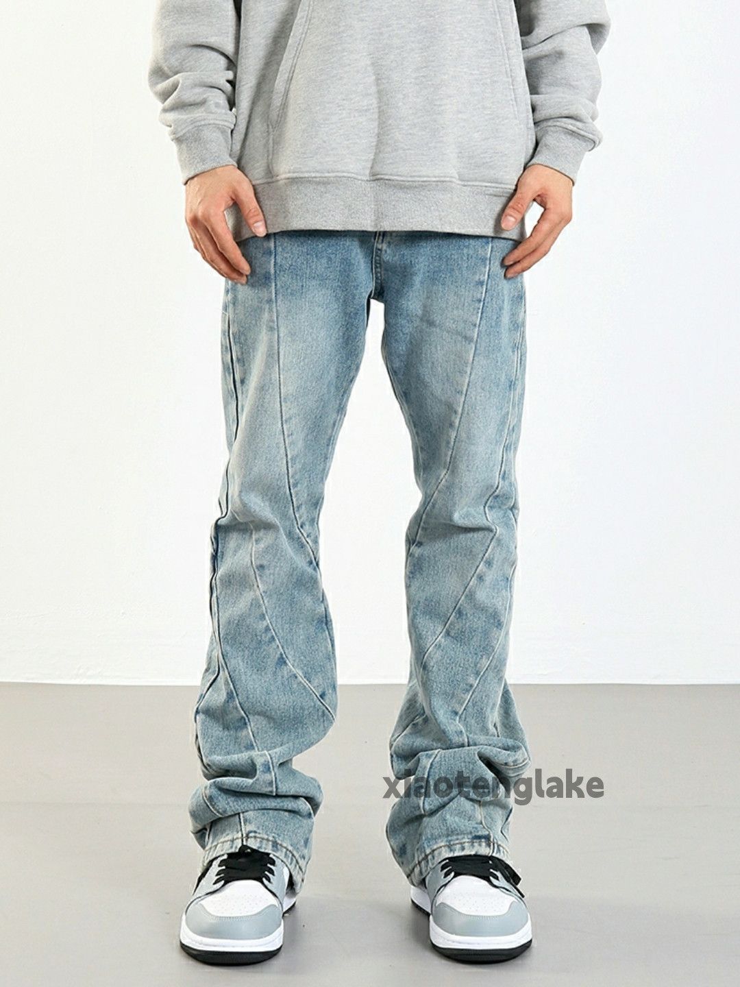 Jean × Vintage washed faded y2k yuppie bootcut flared patchwork jeans Size US 28 / EU 44 - 1 Thumbnail