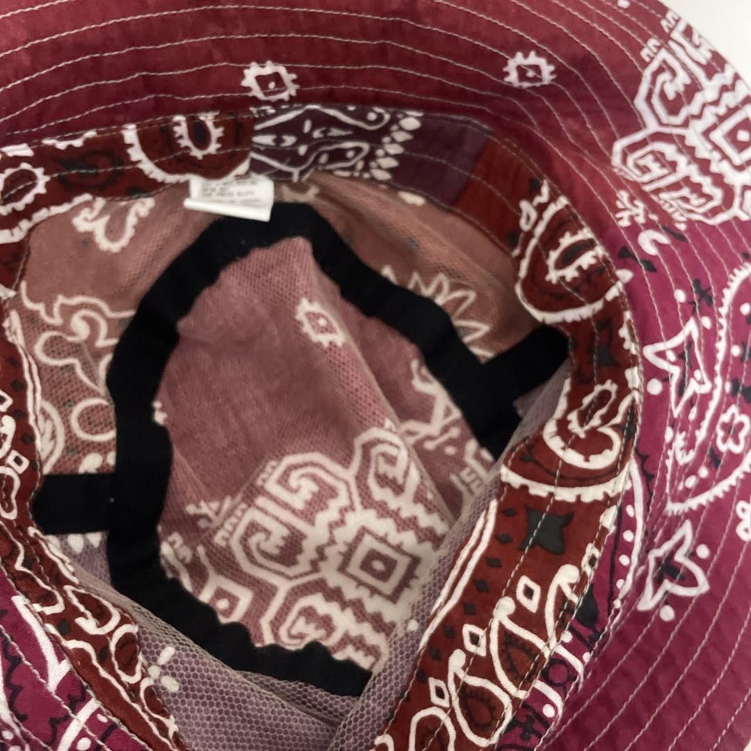 Kapital KAPITAL Bandana Patchwork Long Brim Bucket Hat Red Size ONE SIZE - 5 Thumbnail