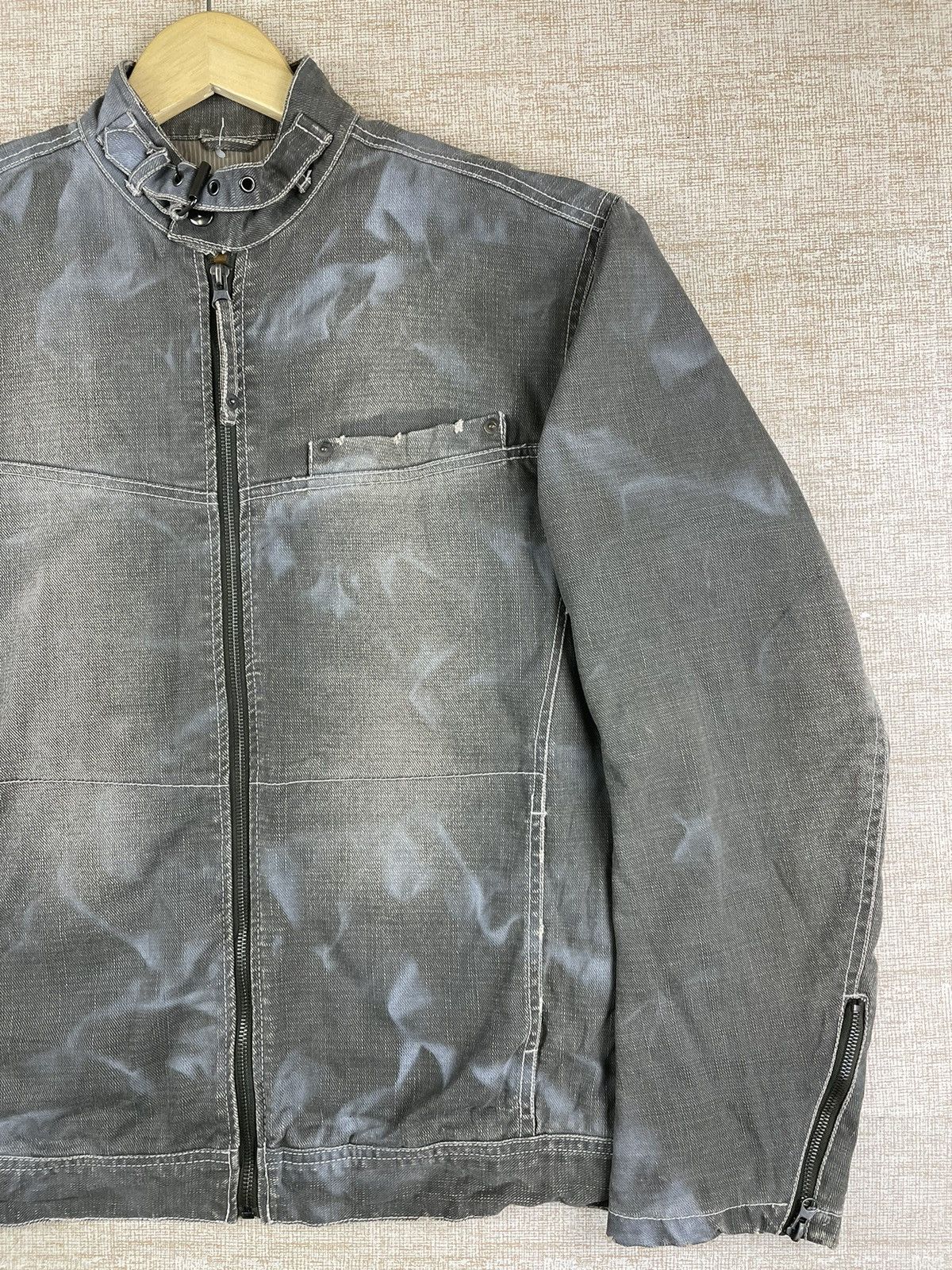 Vintage ALLIX DESIGN Japanese Brand Acid Wash Grey Jacket