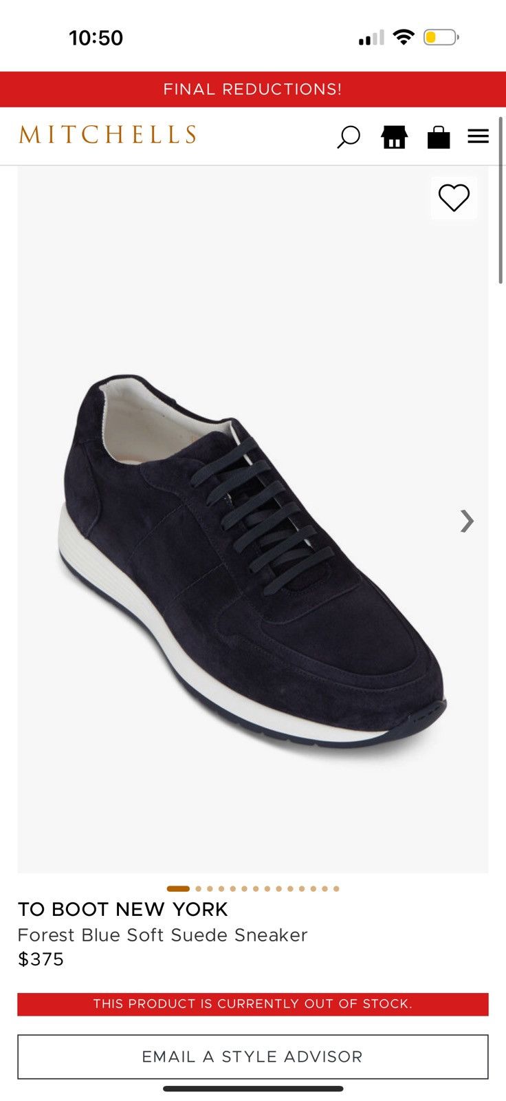 To Boot New York Men's shoes TO BOOT NEW YORK Forest Blue Soft Suede Sneaker Size US 10 / EU 43 - 1 Thumbnail