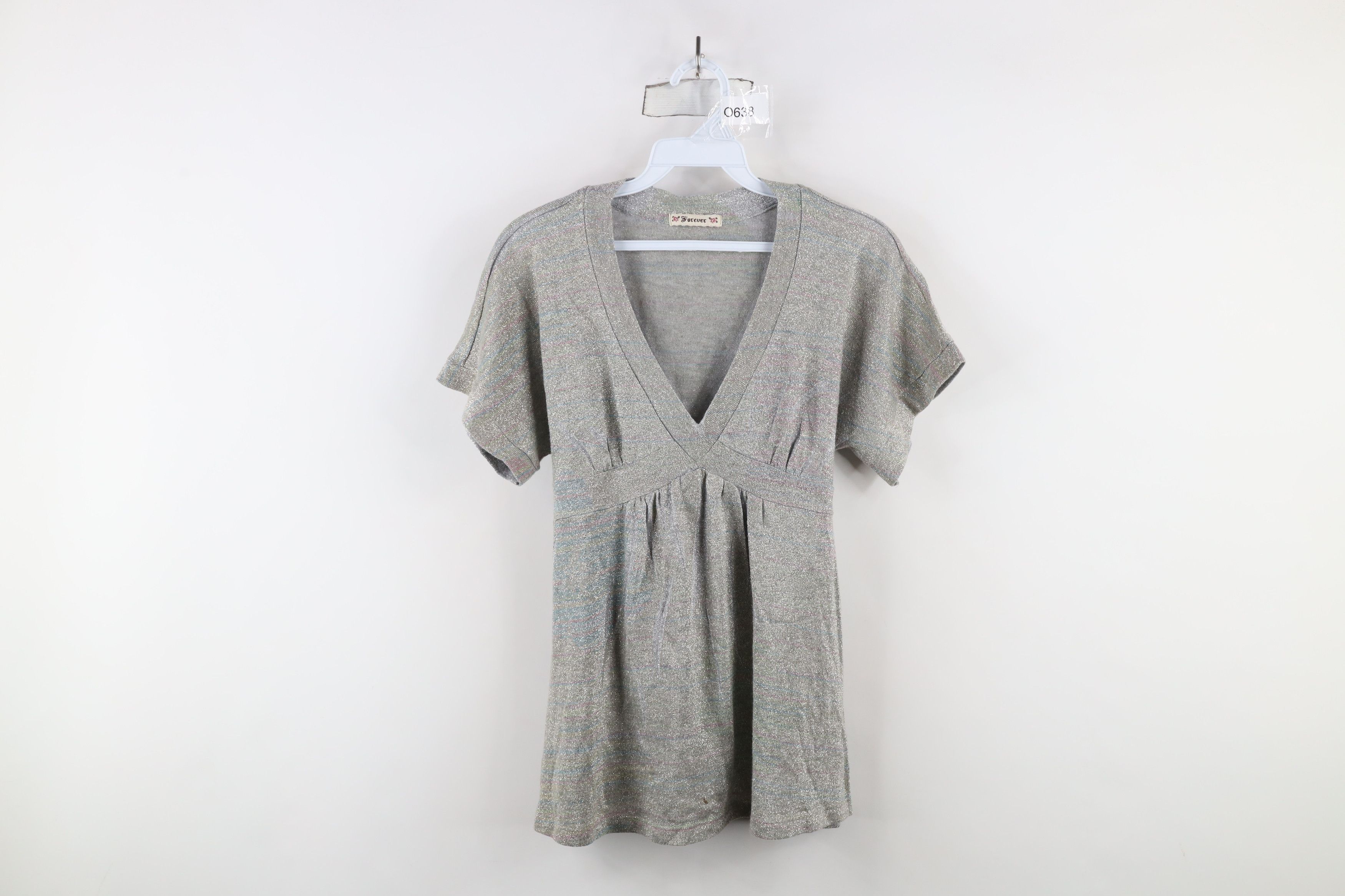 Vintage Vintage 90s Forever 21 Metallic Babydoll Bella Shirt USA Size M / US 6-8 / IT 42-44 - 1 Thumbnail