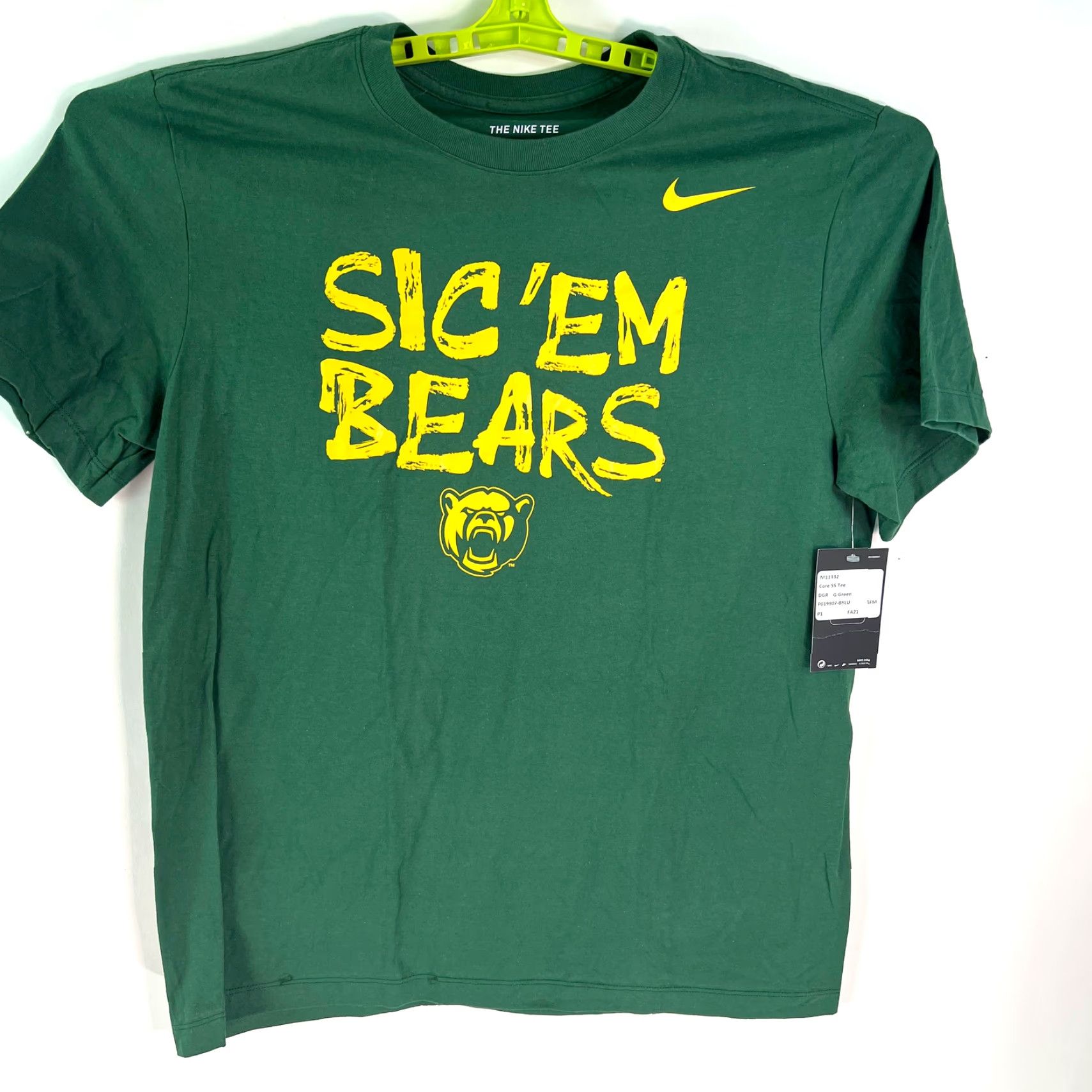 Nike Nike Mens T-Shirt - Graphic Short Sleeve Core Green - Size L - Crew Neck - Cotton Blend - Nike Brand - 100% Genuine - Sportswear Men’s Classic Tee Size US L / EU 52-54 / 3 - 2 Thumbnail