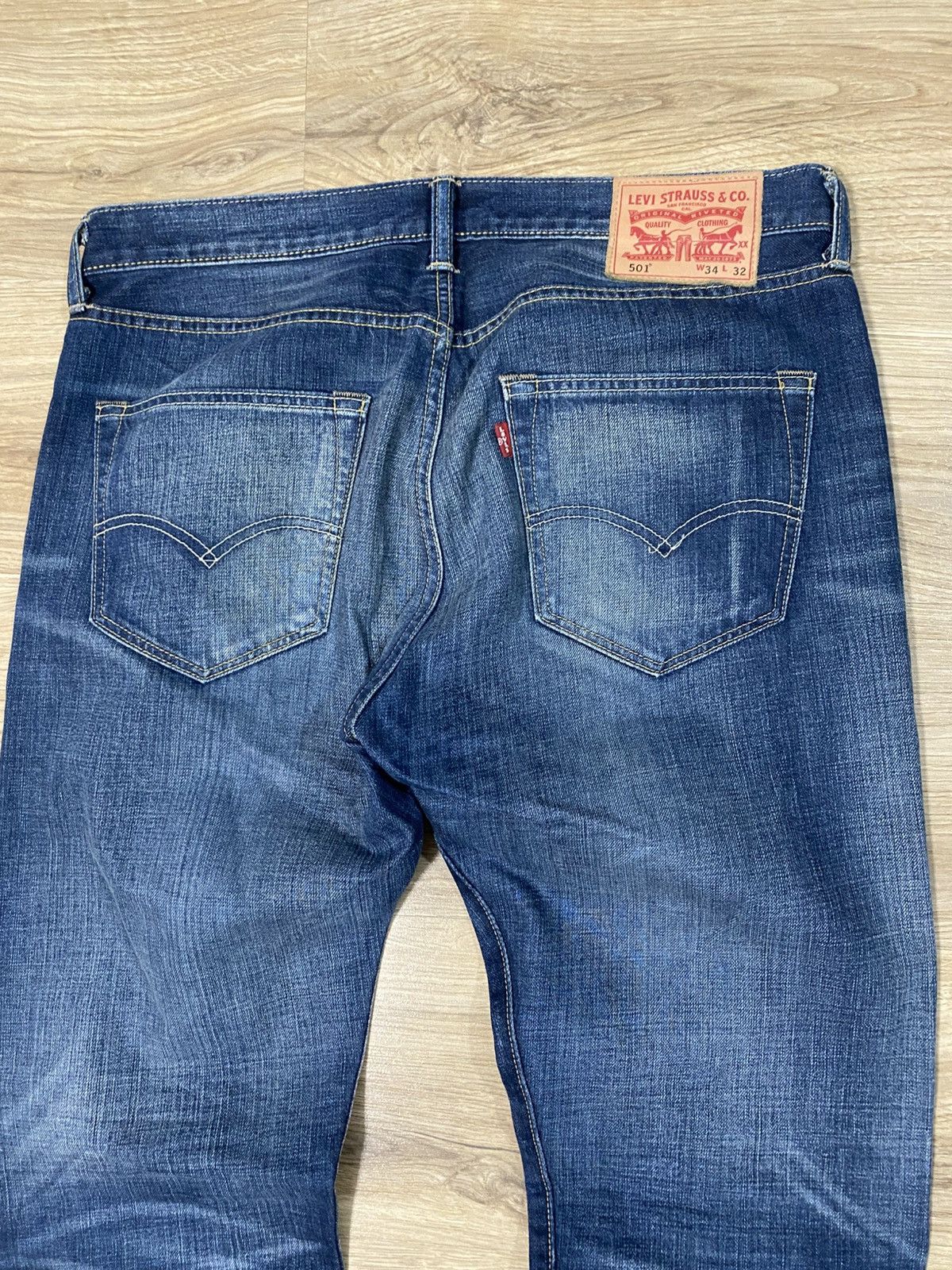LVC × Levi's × Levi's Made & Crafted Levi’s 501 Sun-faded Denim-head Japanese Style Jeans Size US 34 / EU 50 - 9 Thumbnail