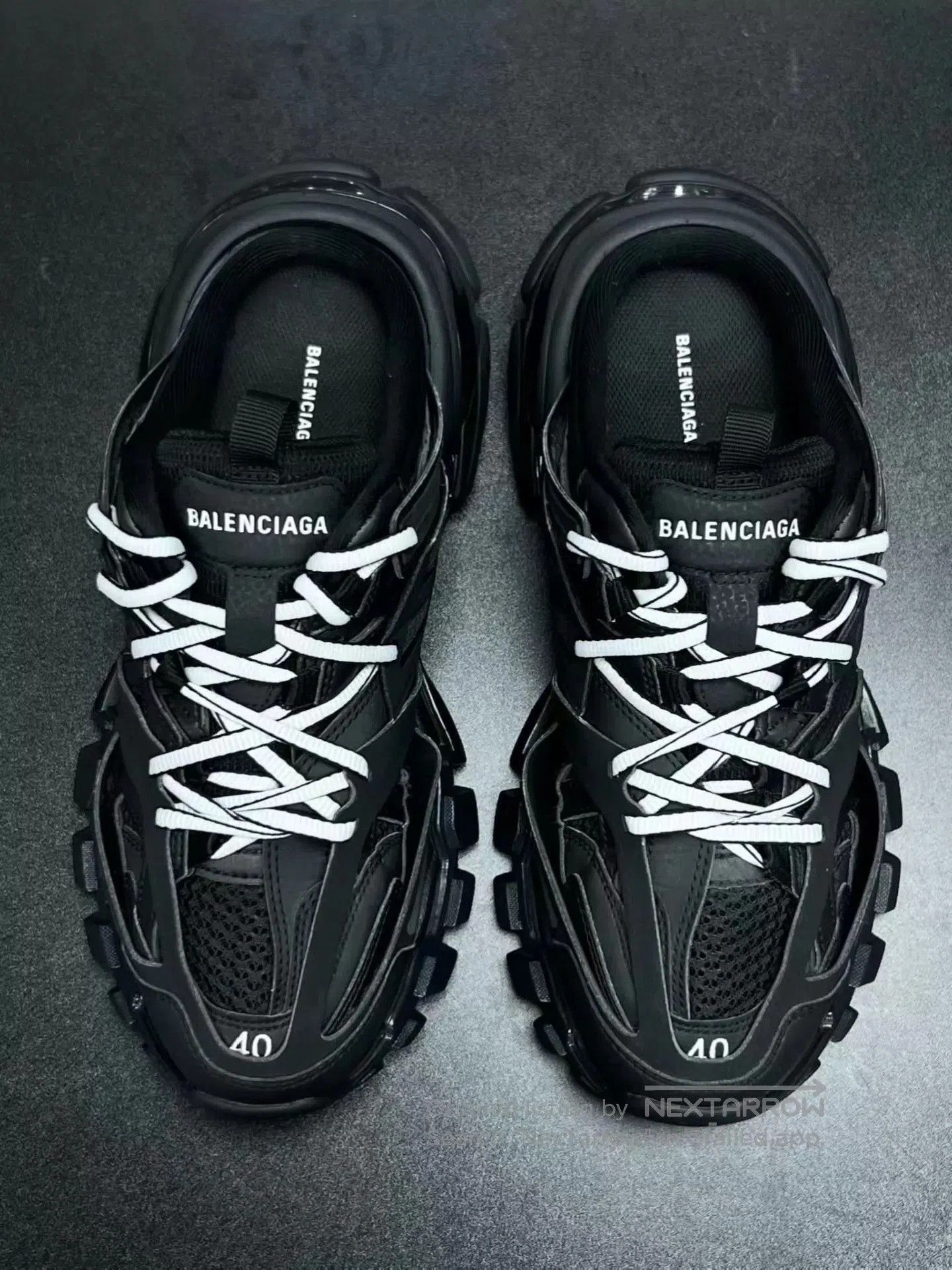 Balenciaga Black Low-Top Lace-Up Chunky Sneakers. Size US 7 / EU 40 - 3 Thumbnail
