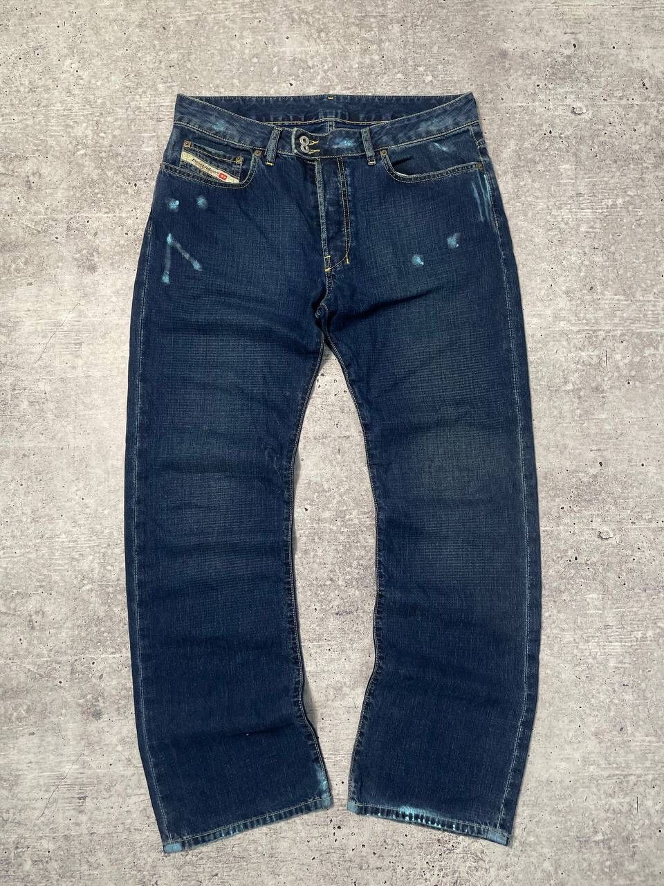 Diesel Vintage Crazy Diesel Painted Denim Jeans Y2K Size US 31 - 4 Thumbnail