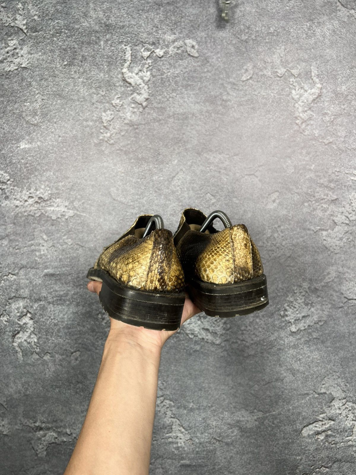 Leather × Vintage Vintage Handcrafted Genuine Python Leather Shoes Size US 9 / EU 42 - 8 Thumbnail