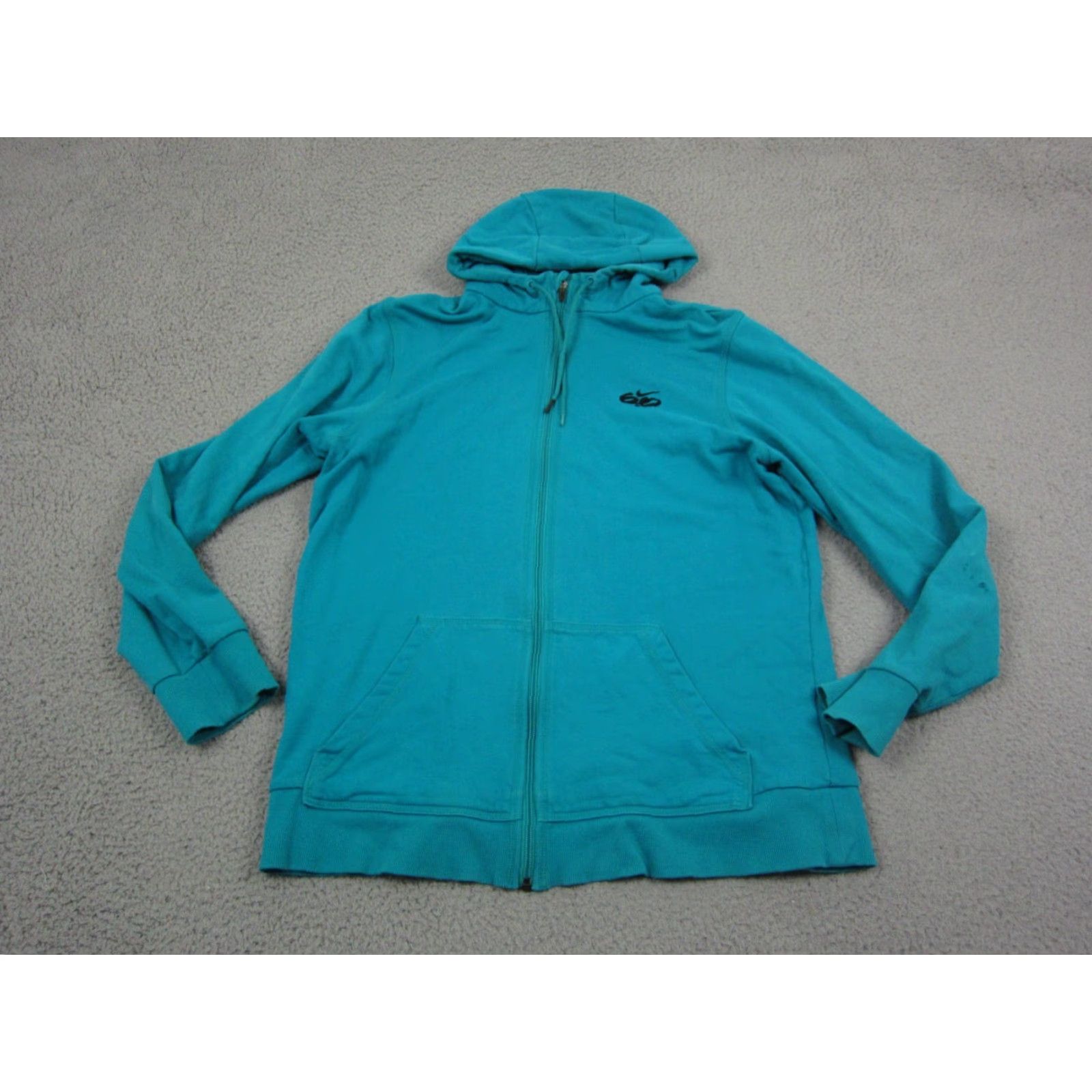 Nike Nike SB 6 Icon Hoodie Mens Large Blue Swoosh Sweatshirt Full Zip Up Logo 80s 90s Cotton Spandex Fleece Light Weight Gym Training Size US L / EU 52-54 / 3 - 2 Thumbnail