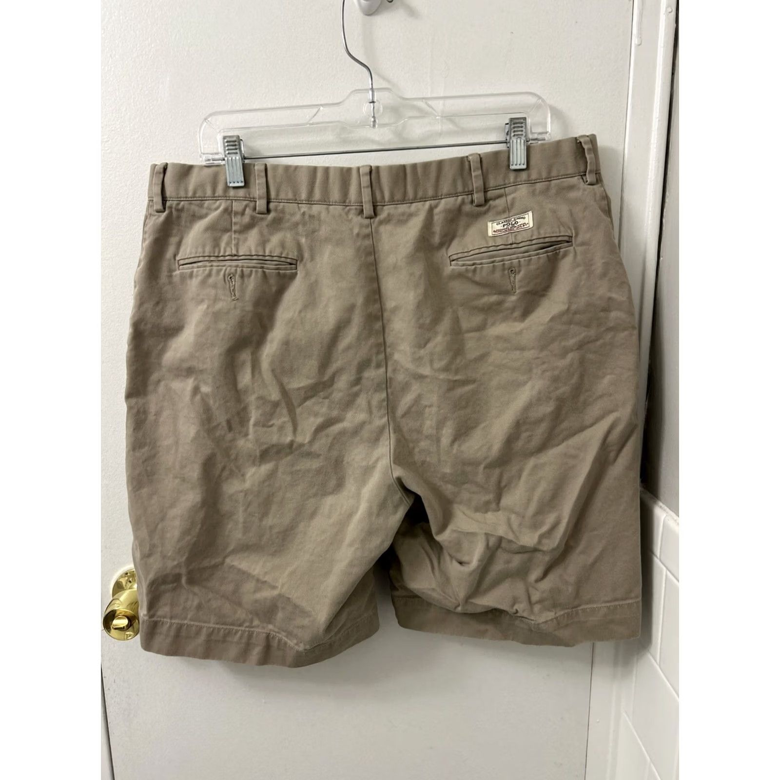 Polo Ralph Lauren VINTAGE Polo Ralph Lauren Prospect Shorts Mens 36 Beige Chino 9 in Zip Pockets denim? Size US M / EU 48-50 / 2 - 6 Thumbnail