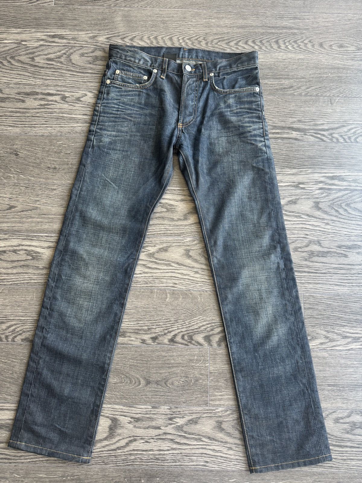Dior Homme ‘Jake’ Raw Washed Blue Skinny Jeans