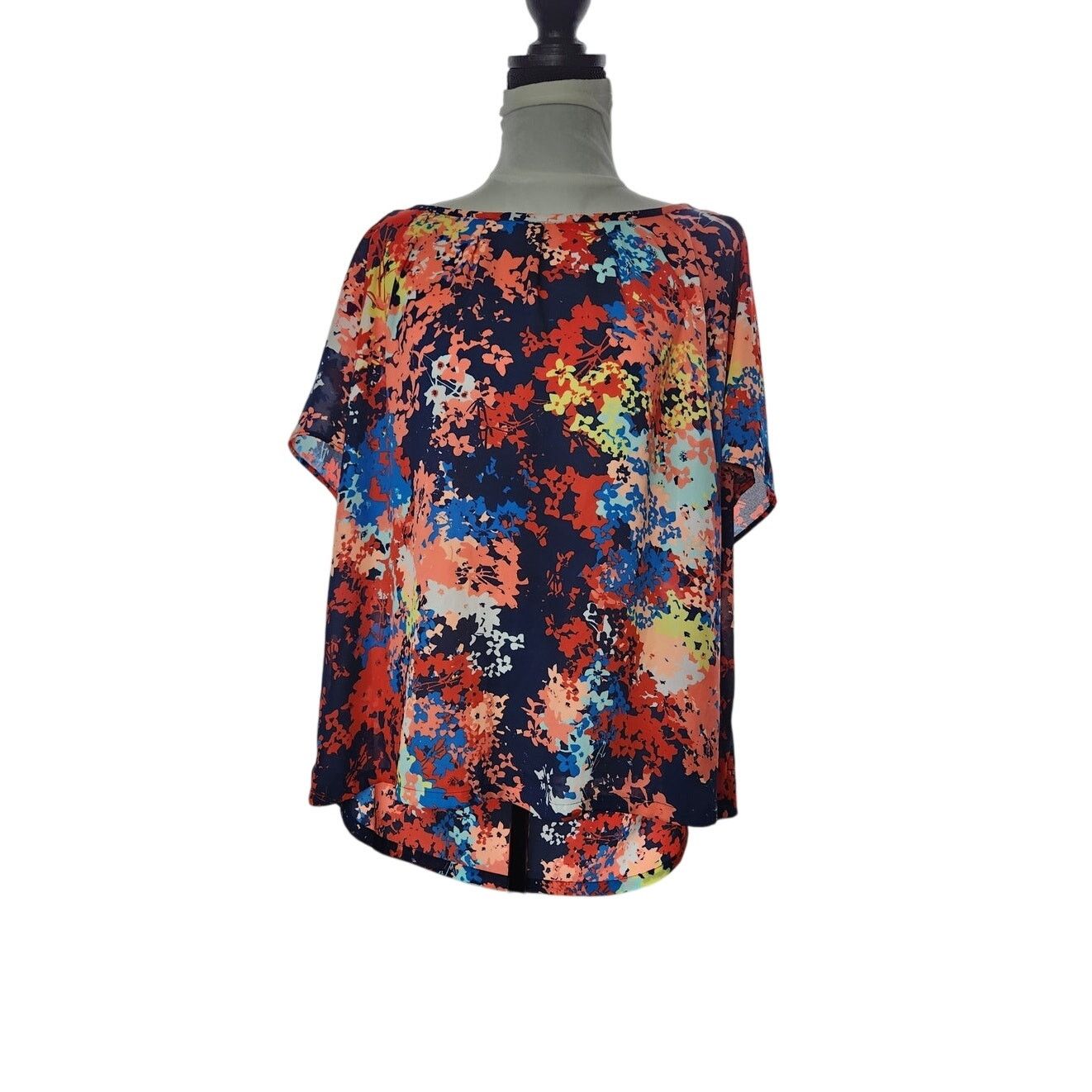 Liz Claiborne A.N.A A New Approach Plus Size 1X Blouse Multicolor Top Size XL / US 12-14 / IT 48-50 - 1 Thumbnail