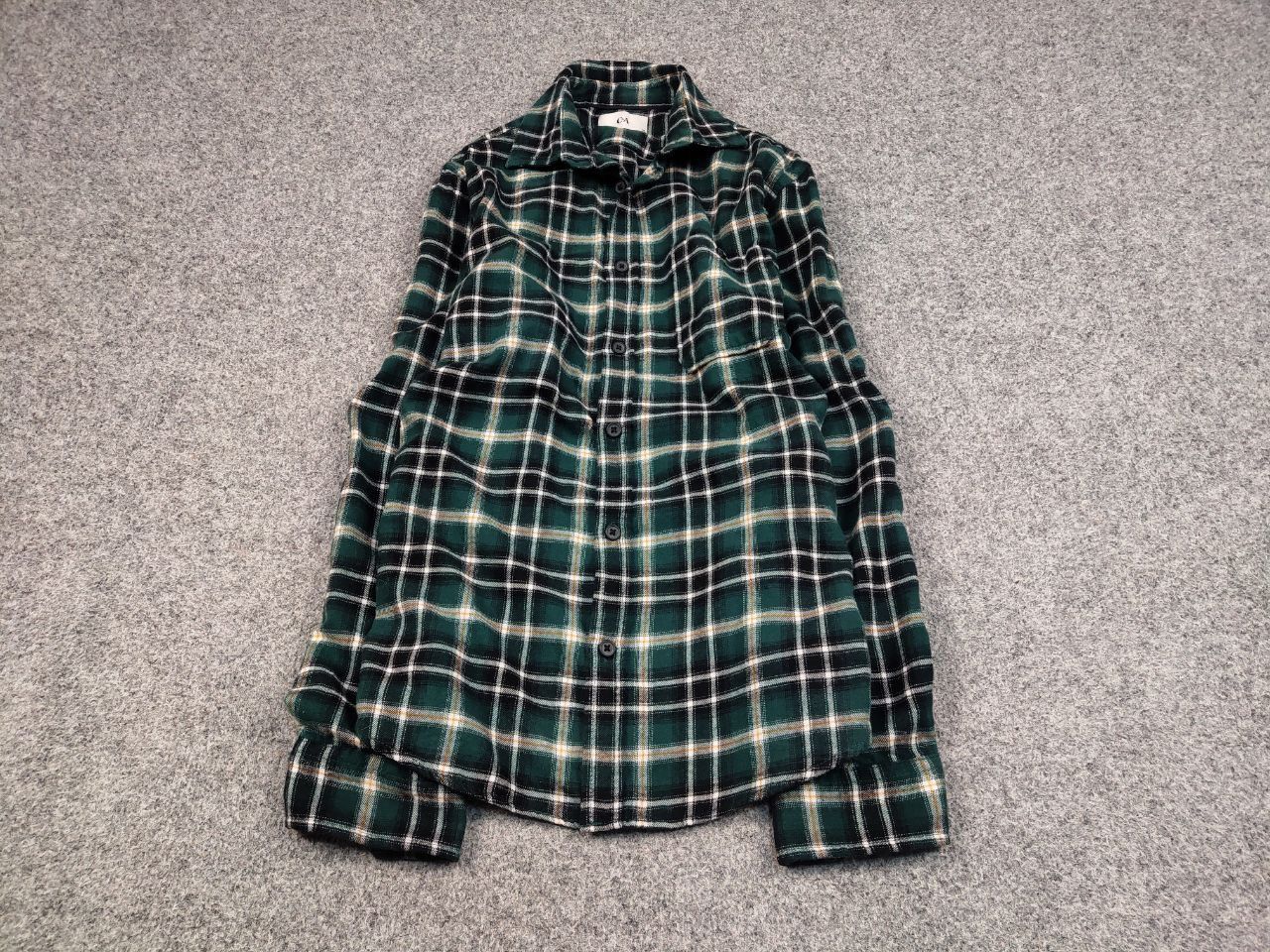 Flannel Vintage 90's Flannel Checkered Dark Shirt Travis Scott Style Size US M / EU 48-50 / 2 - 2 Thumbnail
