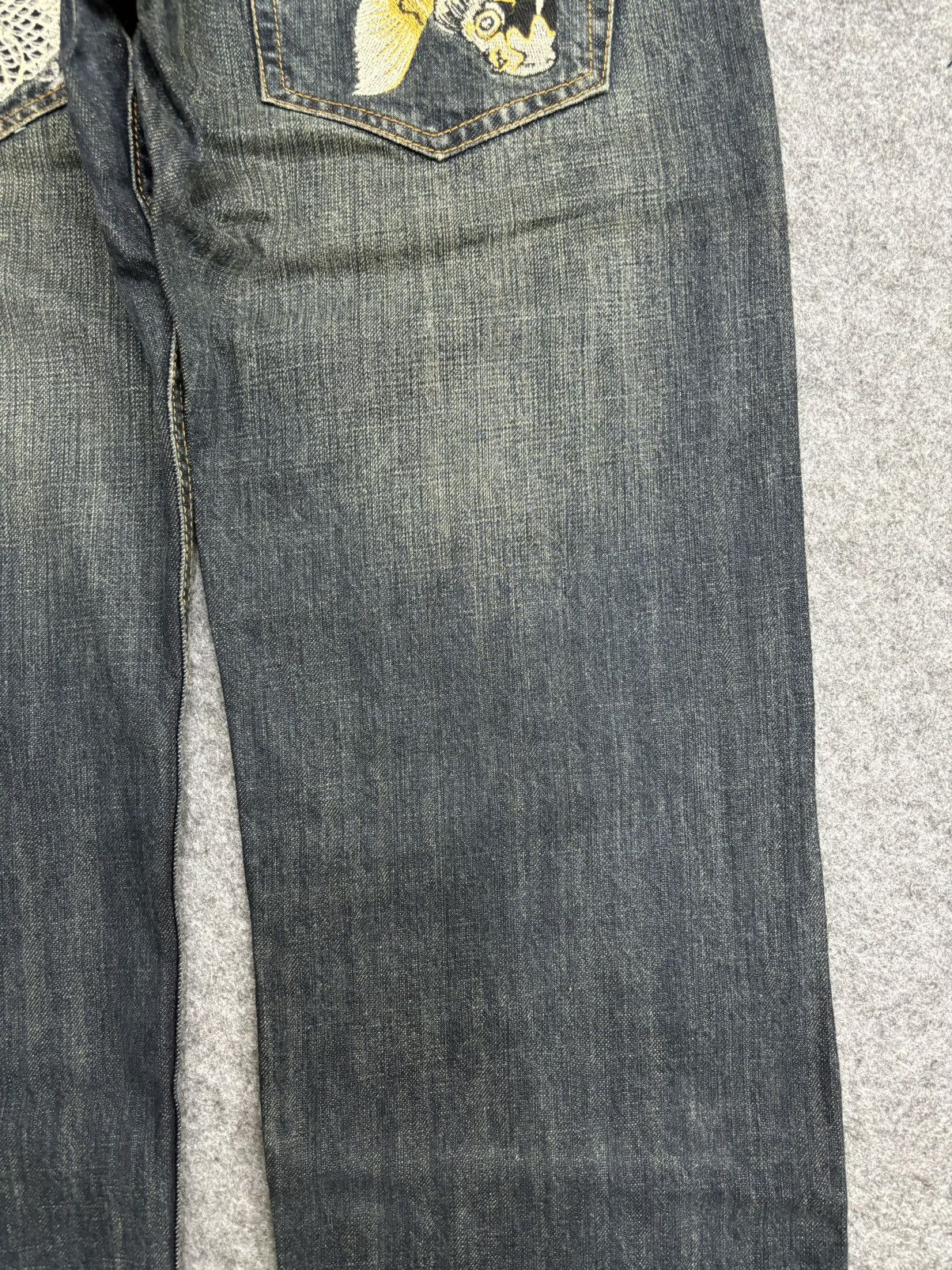 Designer 💥Japanese Brand Koi Fish Embroidery Double Pocket Denim F542 Size US 31 - 12 Thumbnail