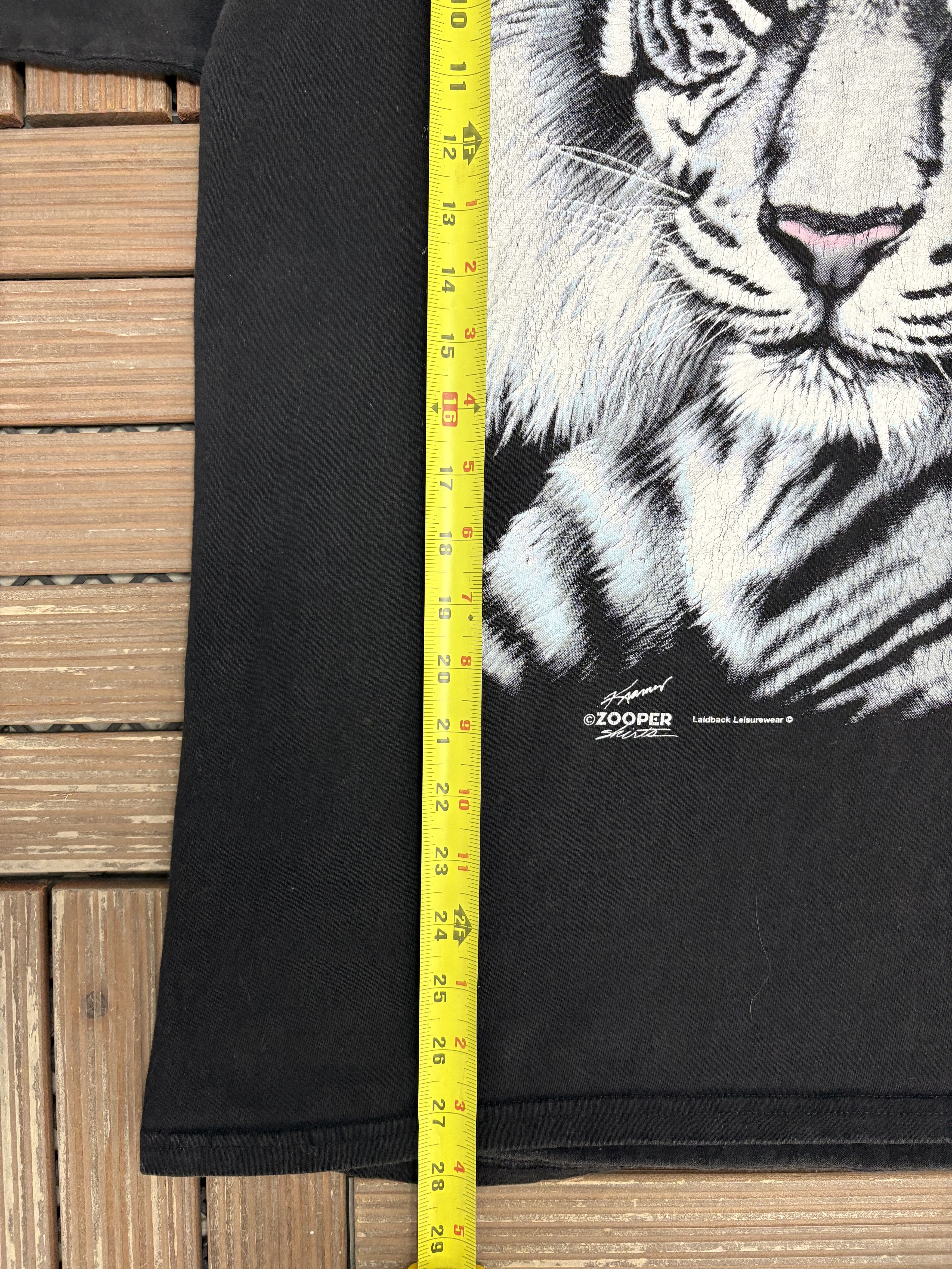 Vintage Toronto Zoo White Tiger Vintage Black T-Shirt Tee Size US XL / EU 56 / 4 - 7 Thumbnail