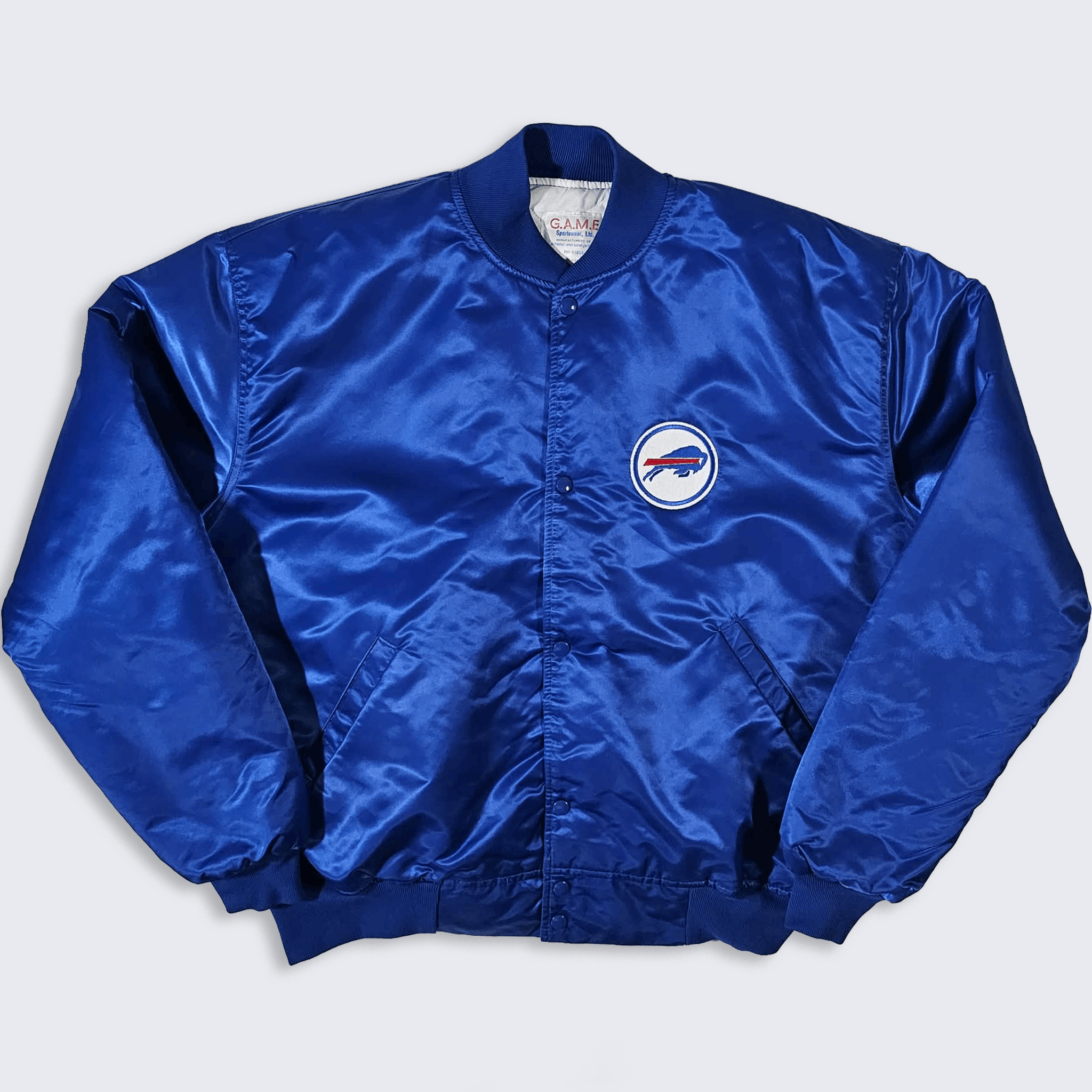 The Game Buffalo Bills Vintage 80s Starter Style Satin Bomber Jacket Size US XXL / EU 58 / 5 - 2 Thumbnail