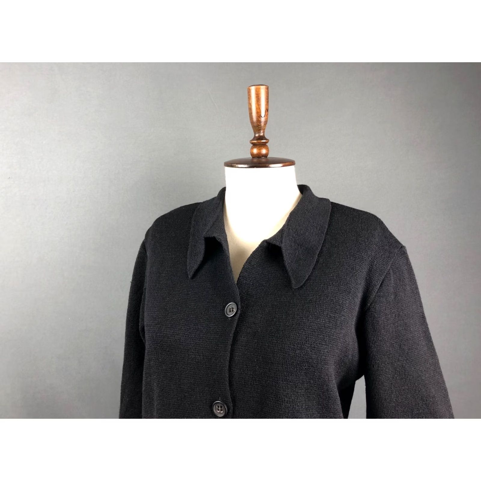 Vintage Annette Görtz Blazer Jacket Women M Black Wool Crepe Short Sleeve Long Sleeve Button Casual Classic Basic Jacket Mens? Ladies Size M / US 6-8 / IT 42-44 - 7 Thumbnail
