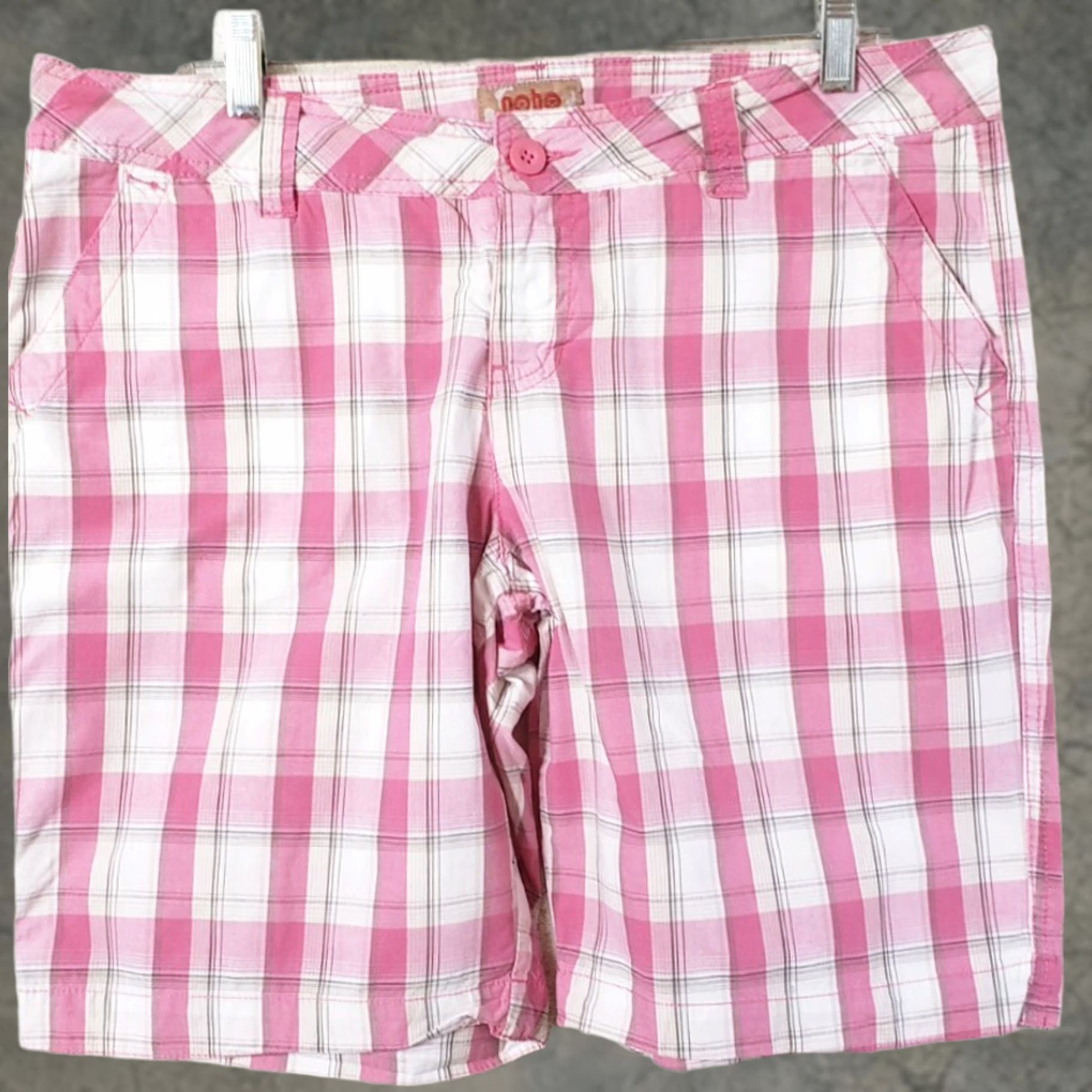 Vintage No Boundries Pink Plaid Shorts Junior Sz 15 Girls Great Nice Condition Size 36" / US 14 / IT 50 - 1 Thumbnail