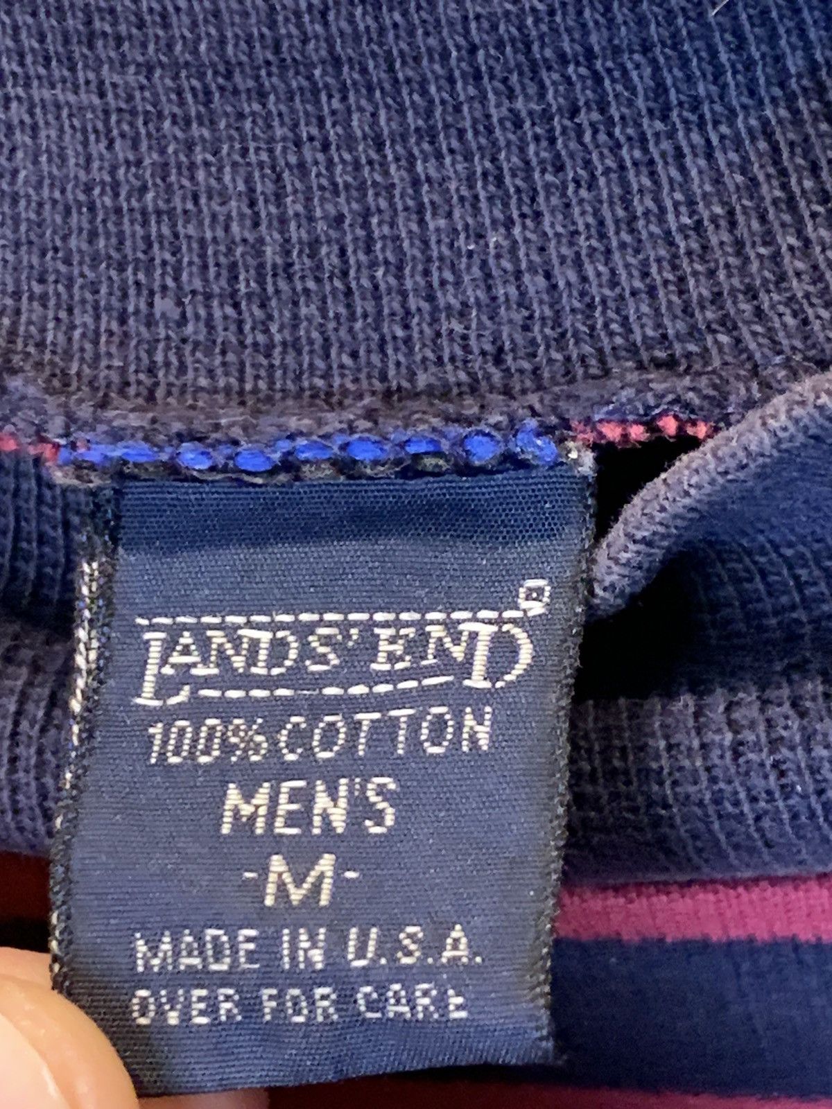 Lands' End *RARE* Vintage Land’s End Single Stitch Mock Neck LS Shirt Size US M / EU 48-50 / 2 - 7 Thumbnail