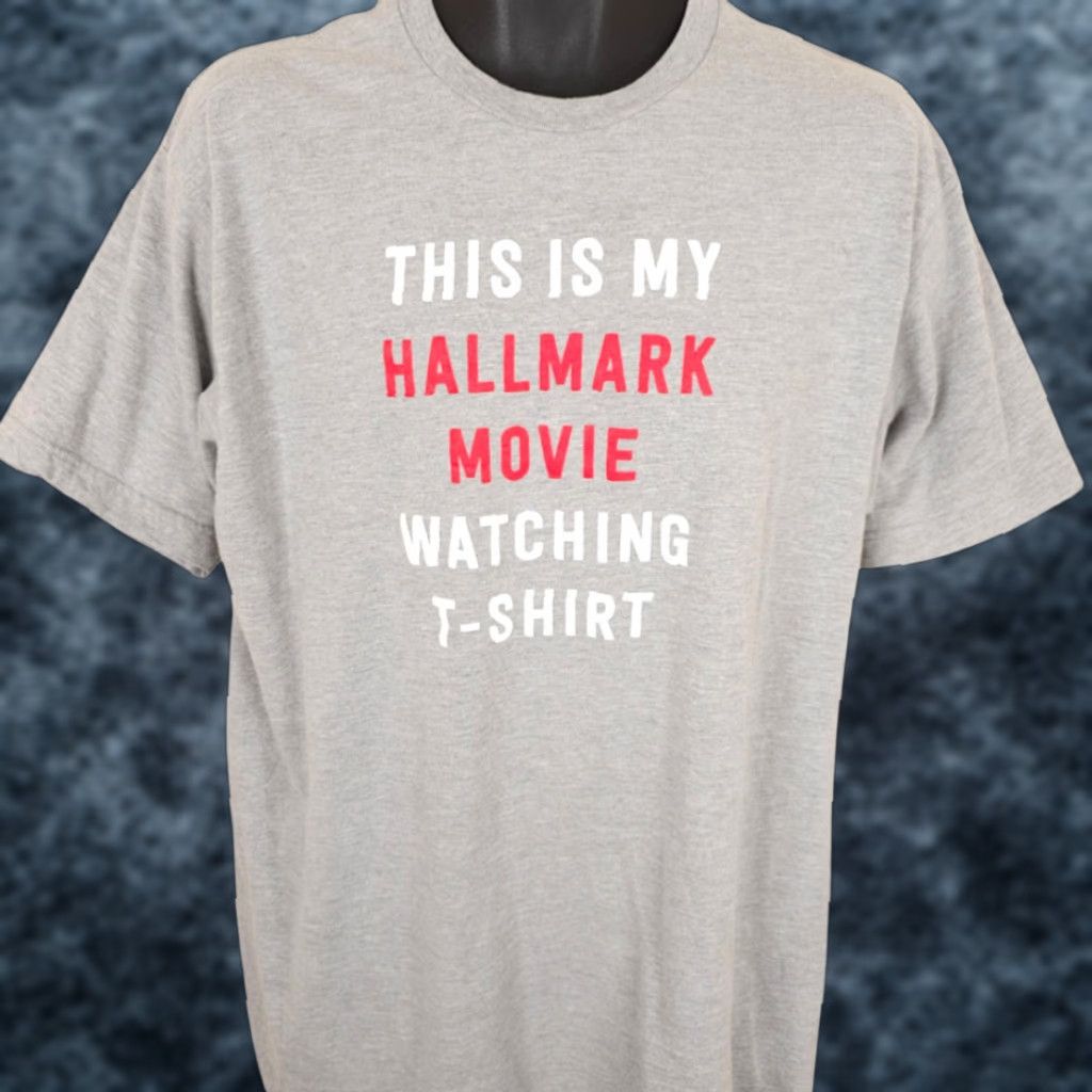 Vintage Hallmark Movie T Shirt Mens Size XL Gray Movie Watching Tee Size US XL / EU 56 / 4 - 1 Thumbnail