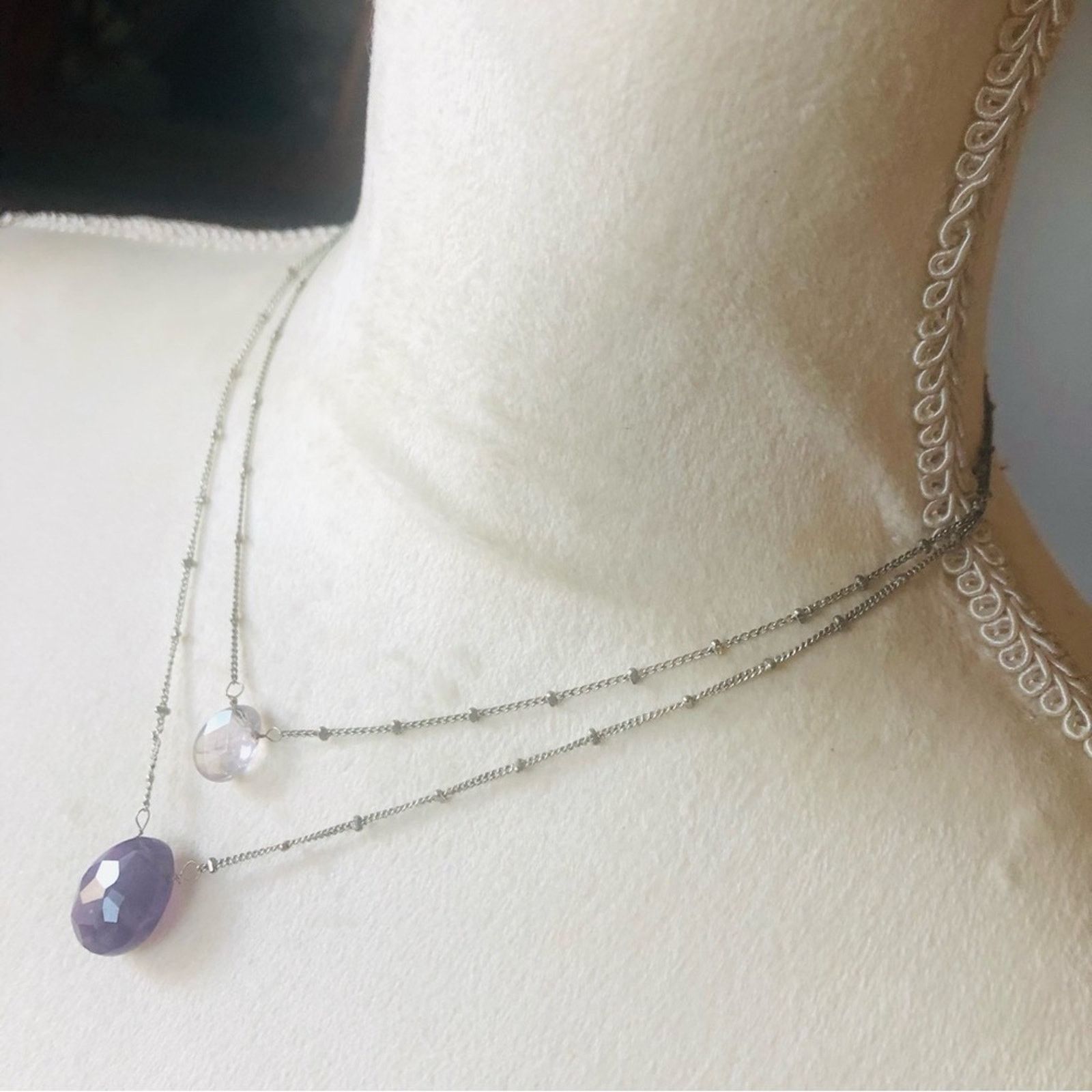 Vintage Vintage double strand genuine amethyst quartz necklace Size ONE SIZE - 4 Thumbnail