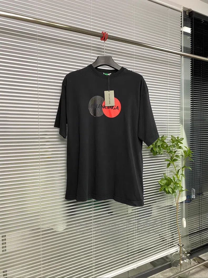 Balenciaga Balenciaga Letter logo print, black short sleeve Size US S / EU 44-46 / 1 - 1 Thumbnail