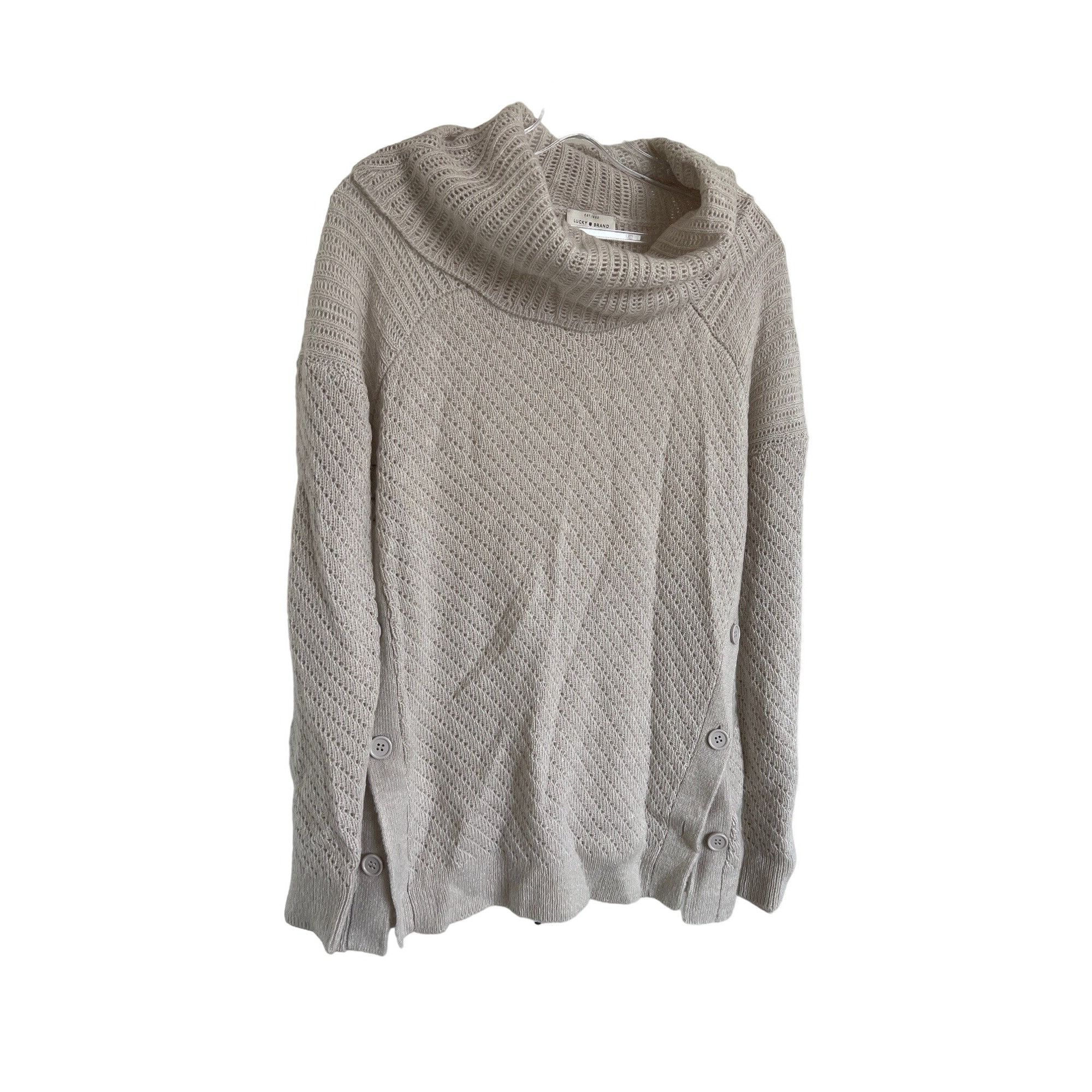Lucky Brand Lucky Brand Alyssa Cowl Neck Sweater With Side Buttons Size S / US 4 / IT 40 - 5 Thumbnail