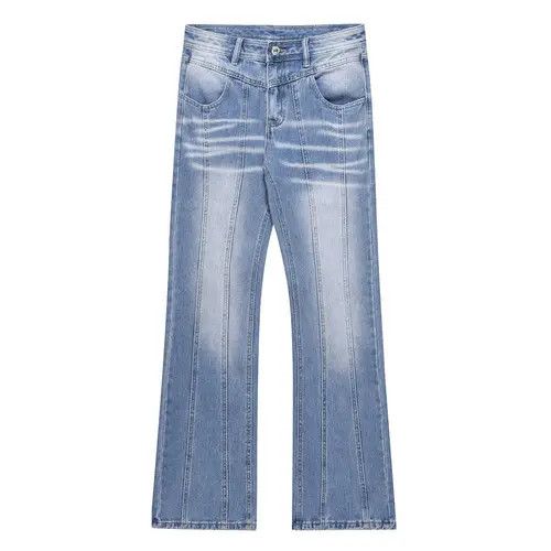 VIBE retro distressed flare fade jeans Size US 34 / EU 50 - 1 Thumbnail