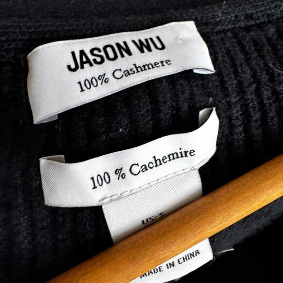 Other Jason Wu Dark Navy Blue Chunky Cashmere V Neck Cardigan Size US S / EU 44-46 / 1 - 7 Thumbnail