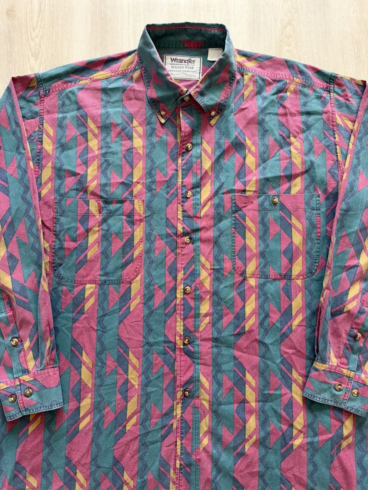 Vintage Vintage Wrangler Aztec Print Cowboy Cut Brushpopper XL Size US XL / EU 56 / 4 - 2 Thumbnail