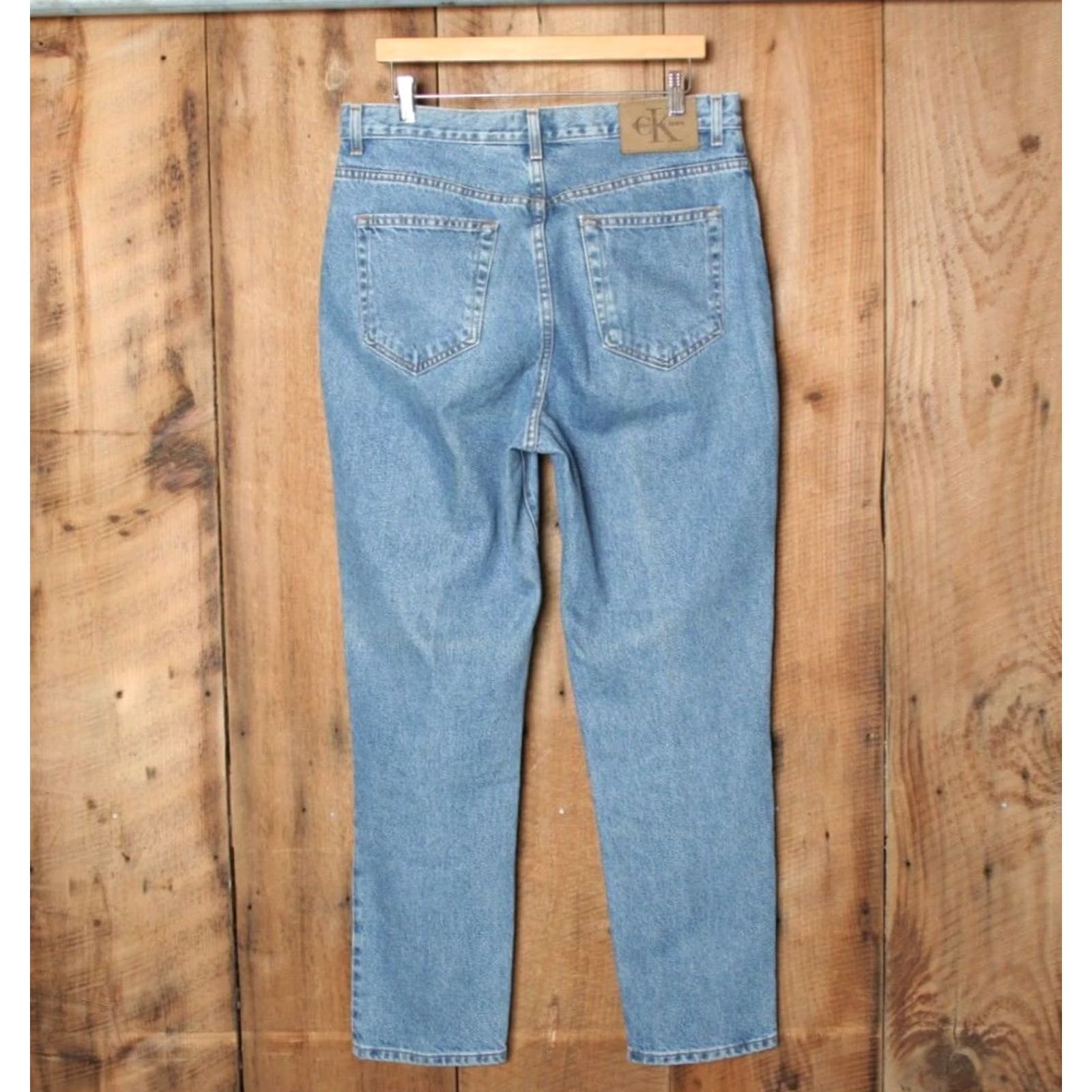 Calvin Klein VINTAGE Calvin Klein Jeans Blue Double Stone Wash Tapered Leg High Rise Sz. 14 Size 24" / US 00 / IT 34 - 4 Thumbnail