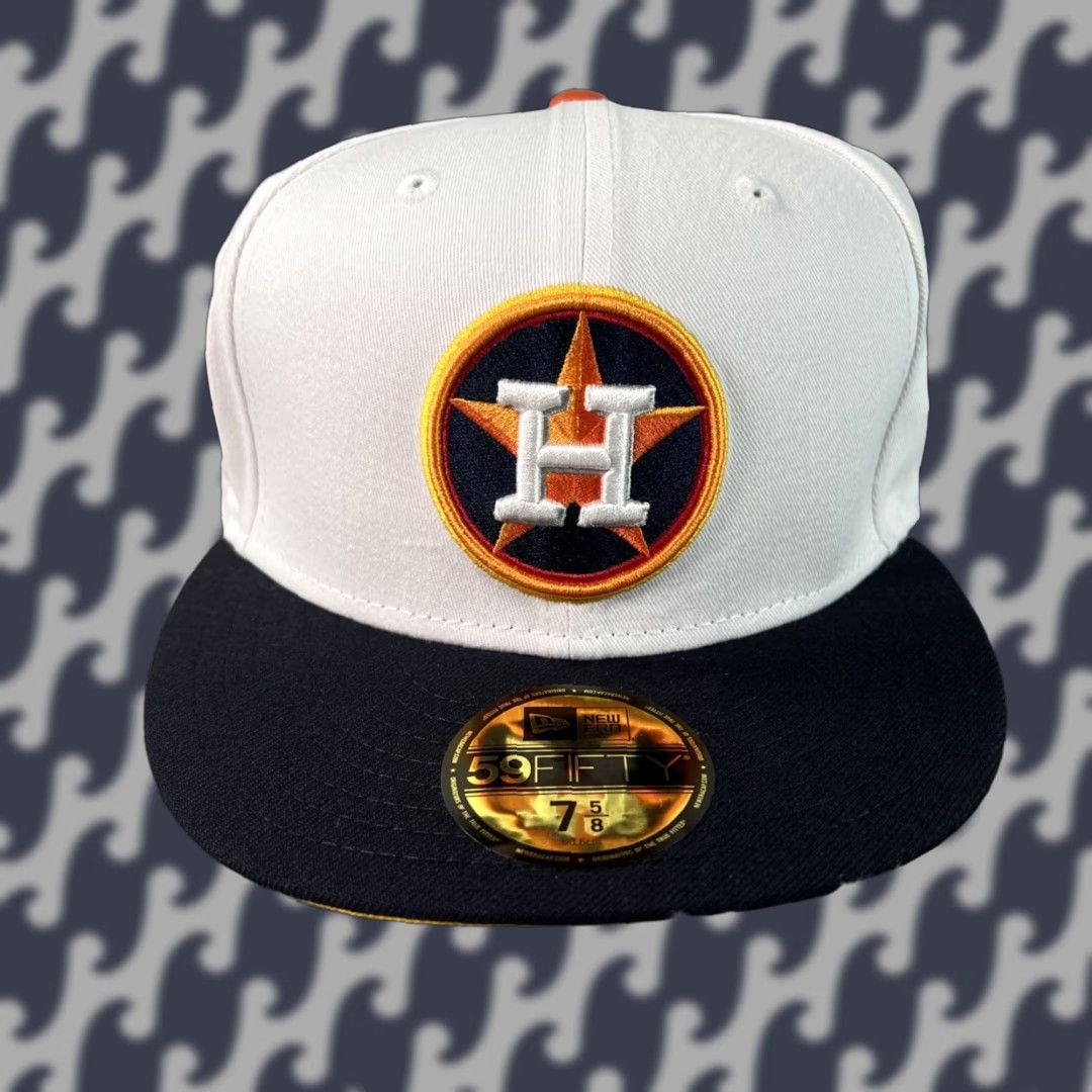 New Era VINTAGE Houston Astros 45th Anniversary 59FIFTY Fitted Hat White 7 5/8 New Era Men Baseball Cap 4UCAPS LE 4UCAPS LE 5/8 NEW Size ONE SIZE - 1 Thumbnail