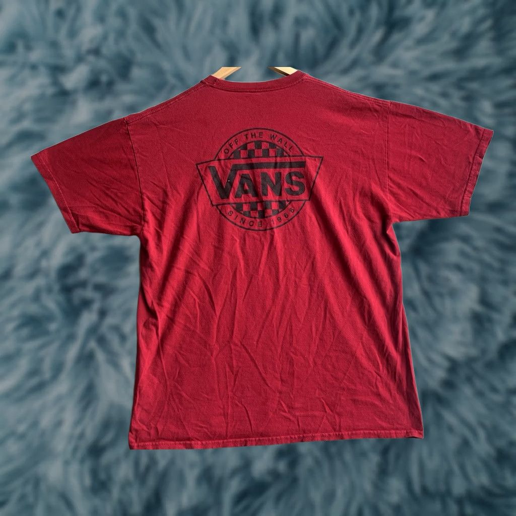 Vans VANS T-Shirt Mens XL Red Off The Wall Logo Short Sleeves Round Neck Cotton Regular Size US XL / EU 56 / 4 - 1 Thumbnail