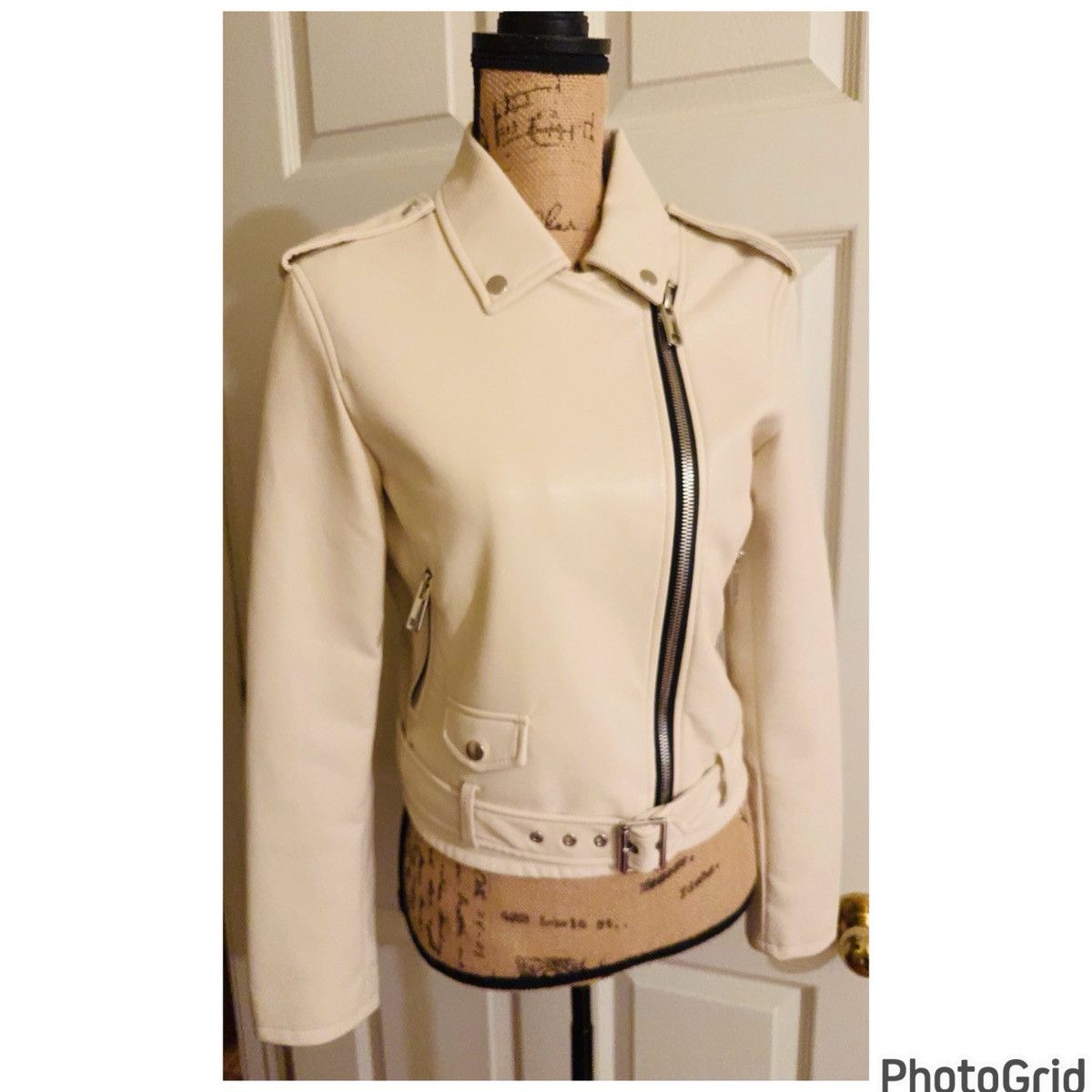 Mango MANGO Faux Leather Moto Jacket Size S / US 4 / IT 40 - 3 Thumbnail