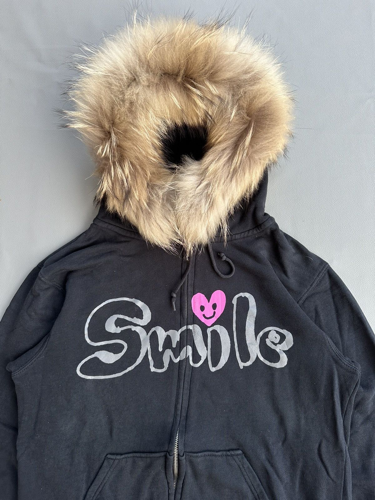 20471120 AYUMI HAMASAKI SMILE HOPE AND PEACE ZIP FUR HOODIE Size US M / EU 48-50 / 2 - 3 Thumbnail