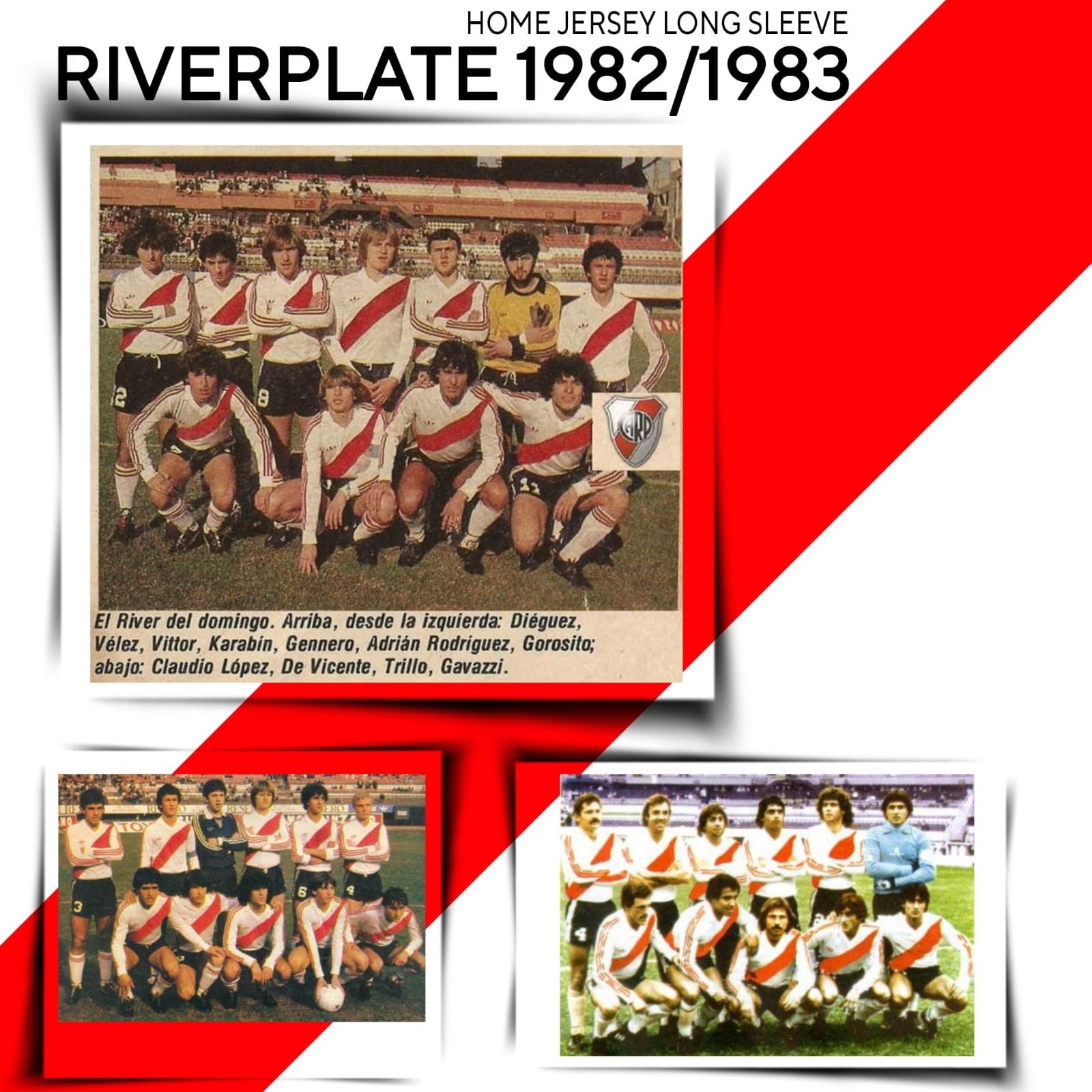 Adidas Riverplate 1982/1983 Reproduction Home Jersey Size US XS / EU 42 / 0 - 3 Thumbnail