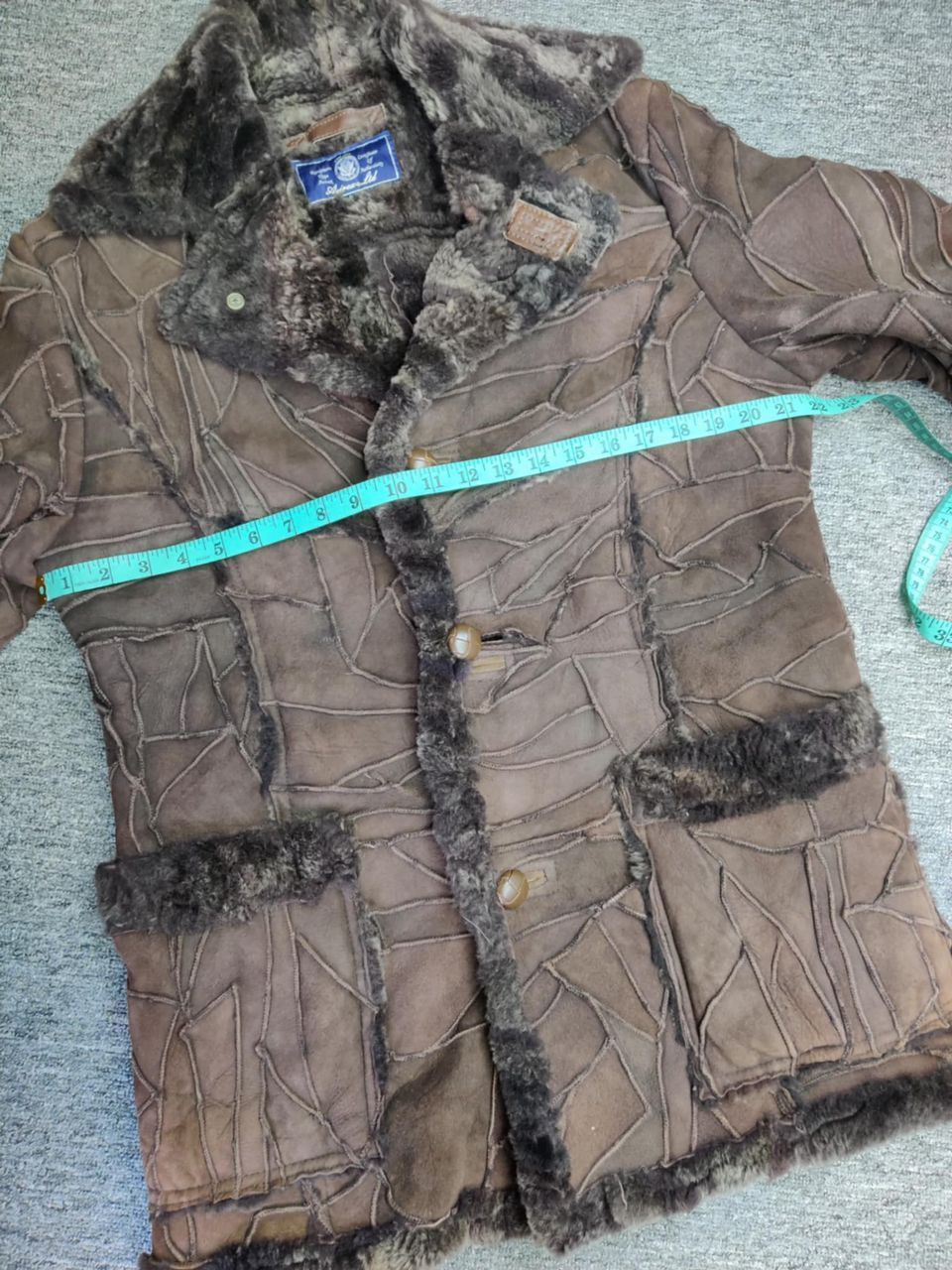 Avirex Vintage 90s Avirex Patchwork Sheepskin Leather Jacket Size US L / EU 52-54 / 3 - 14 Thumbnail