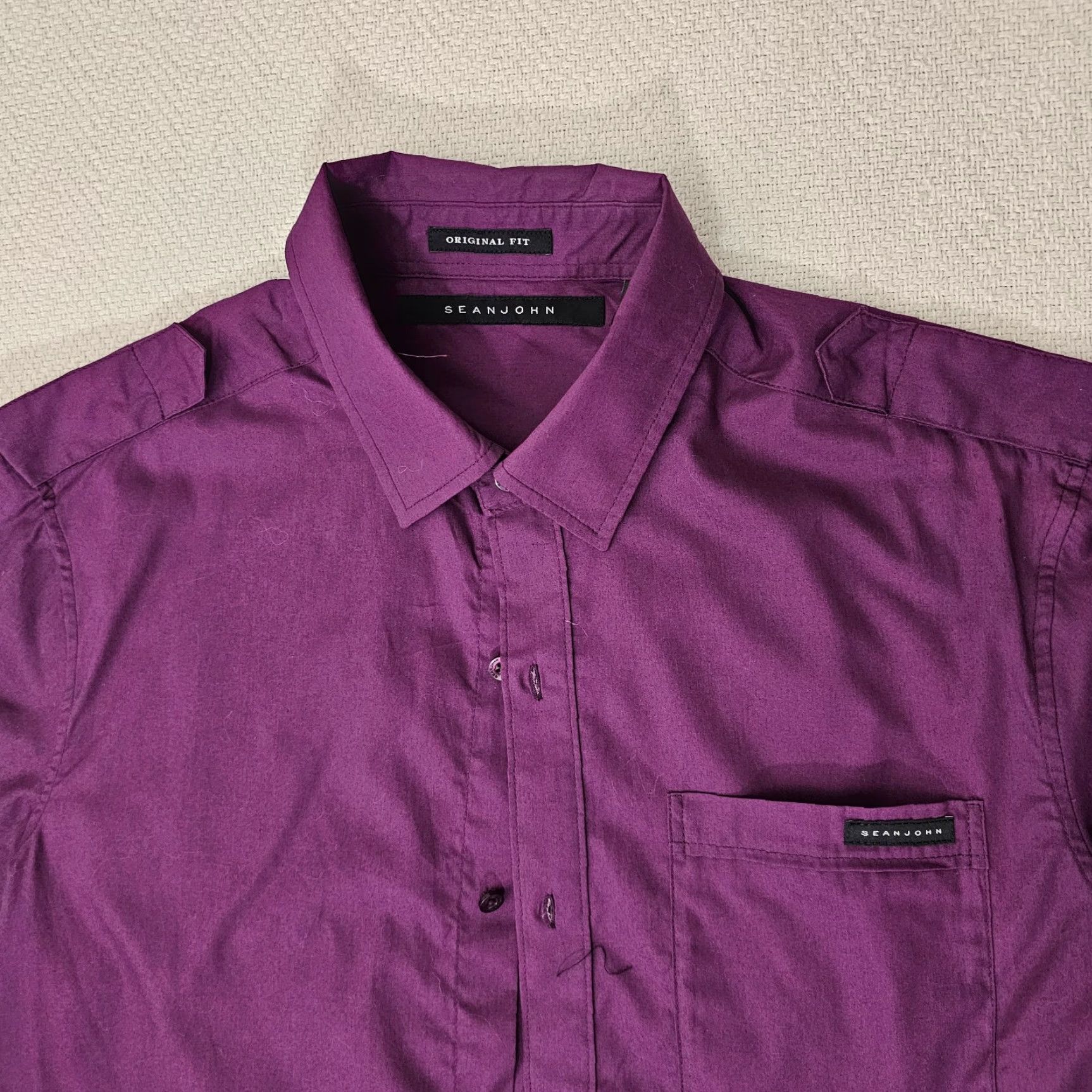 Sean John Sean John Shirt Mens Size L Button-Up Long Sleeve Pocket Purple Confident Fit Regular Size US L / EU 52-54 / 3 - 4 Thumbnail