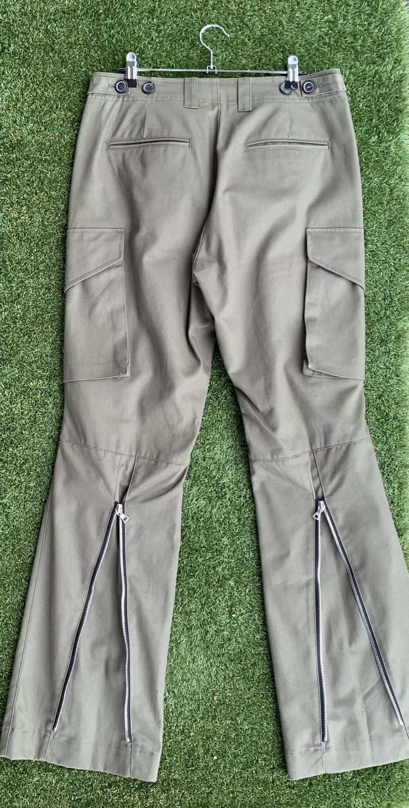 CMMAWEAR Cmmawear Hourglass Backzip Cargo Pants (Dark Sage Green) Size US 32 / EU 48 - 9 Thumbnail