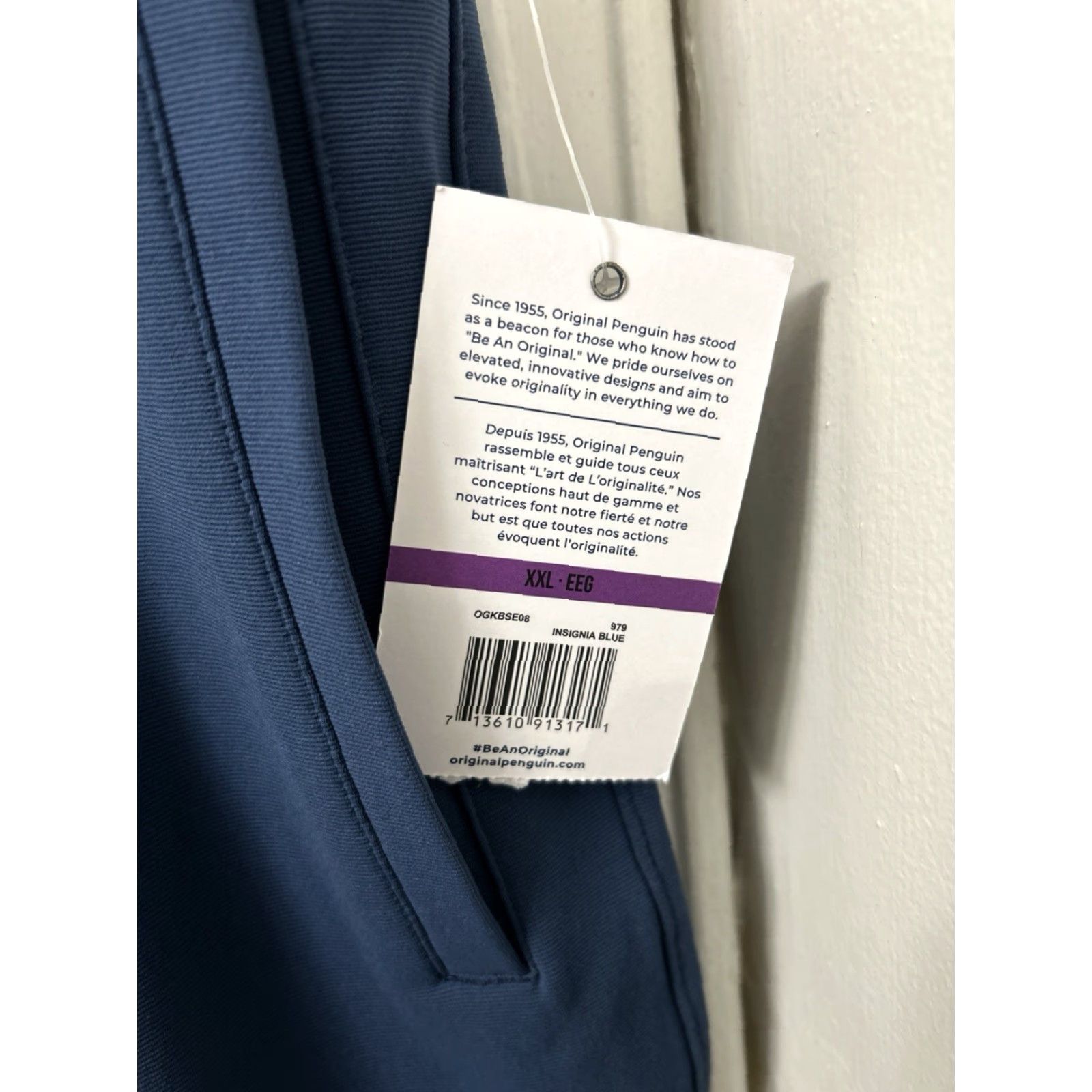 Original Penguin Original Penguin Sport Pants Mens 2XL Blue Jogger Track athletic Performance Stretch NWT Size US 39 - 6 Thumbnail