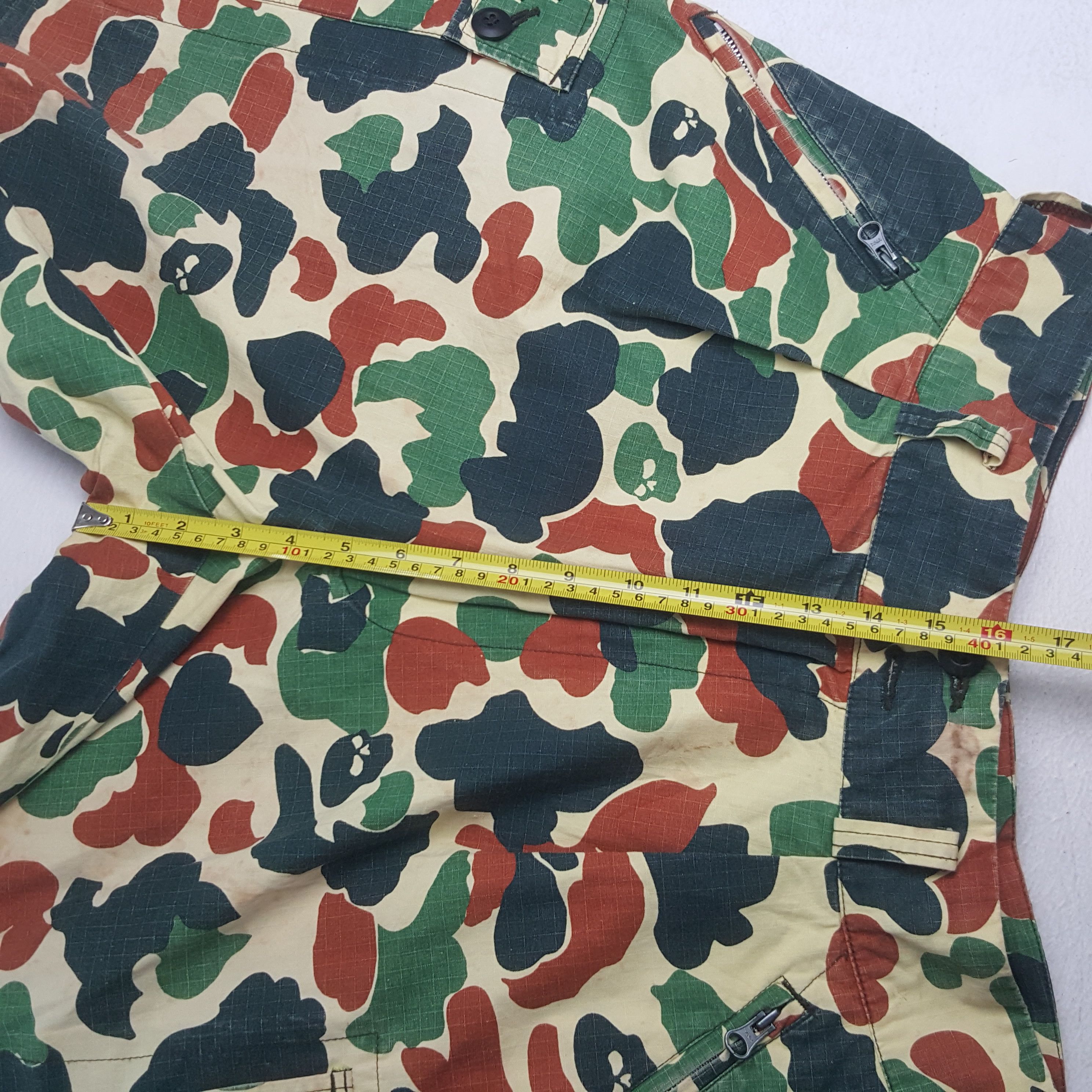 Japanese Brand Vintage Satan Arbeit Skull Camo Shorts Pants Size US 32 / EU 48 - 6 Thumbnail