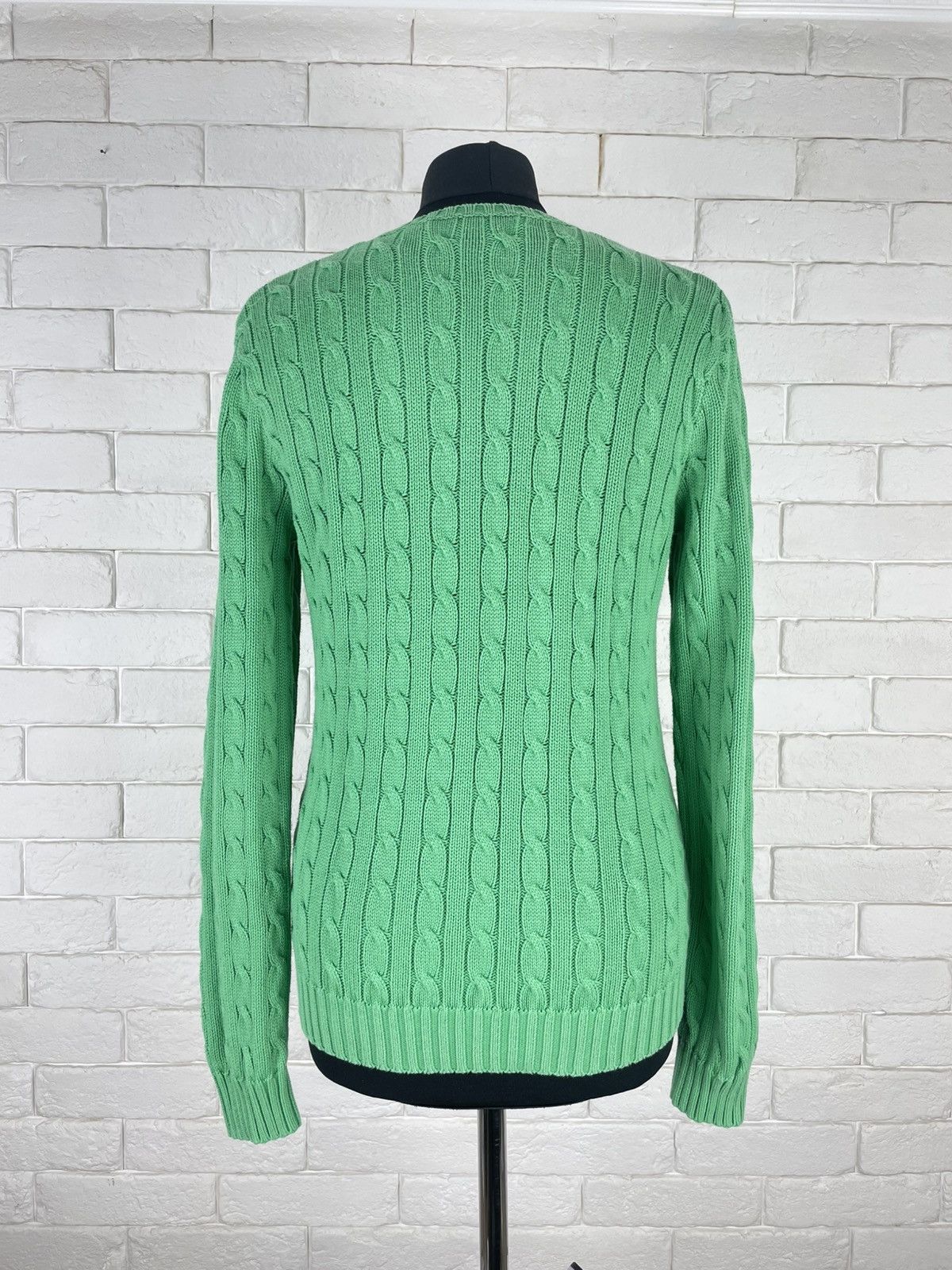 Ralph Lauren Sport Ralph Lauren Sport L Cable Knit Sweater Green Old Money Size L / US 10 / IT 46 - 2 Thumbnail