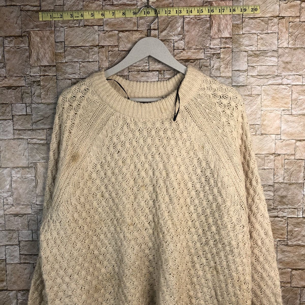 Homespun Knitwear × Vintage H&M Cream baggie sweatshirt Knitwear #A198 Size M / US 6-8 / IT 42-44 - 2 Thumbnail