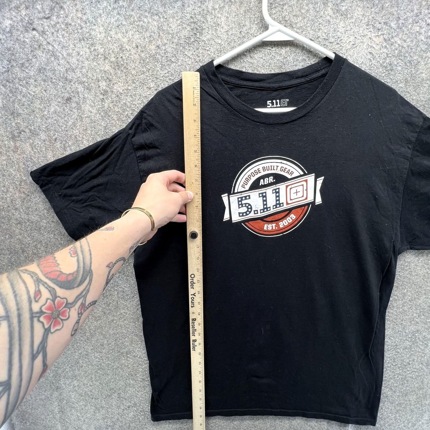 Vintage 5.11 Shirt Mens Large Black Graphic Tee Patriot Tactical Purpose Built Gear Logo Crew Neck Short Sleeve Modern Jersey Cotton Size US L / EU 52-54 / 3 - 5 Thumbnail