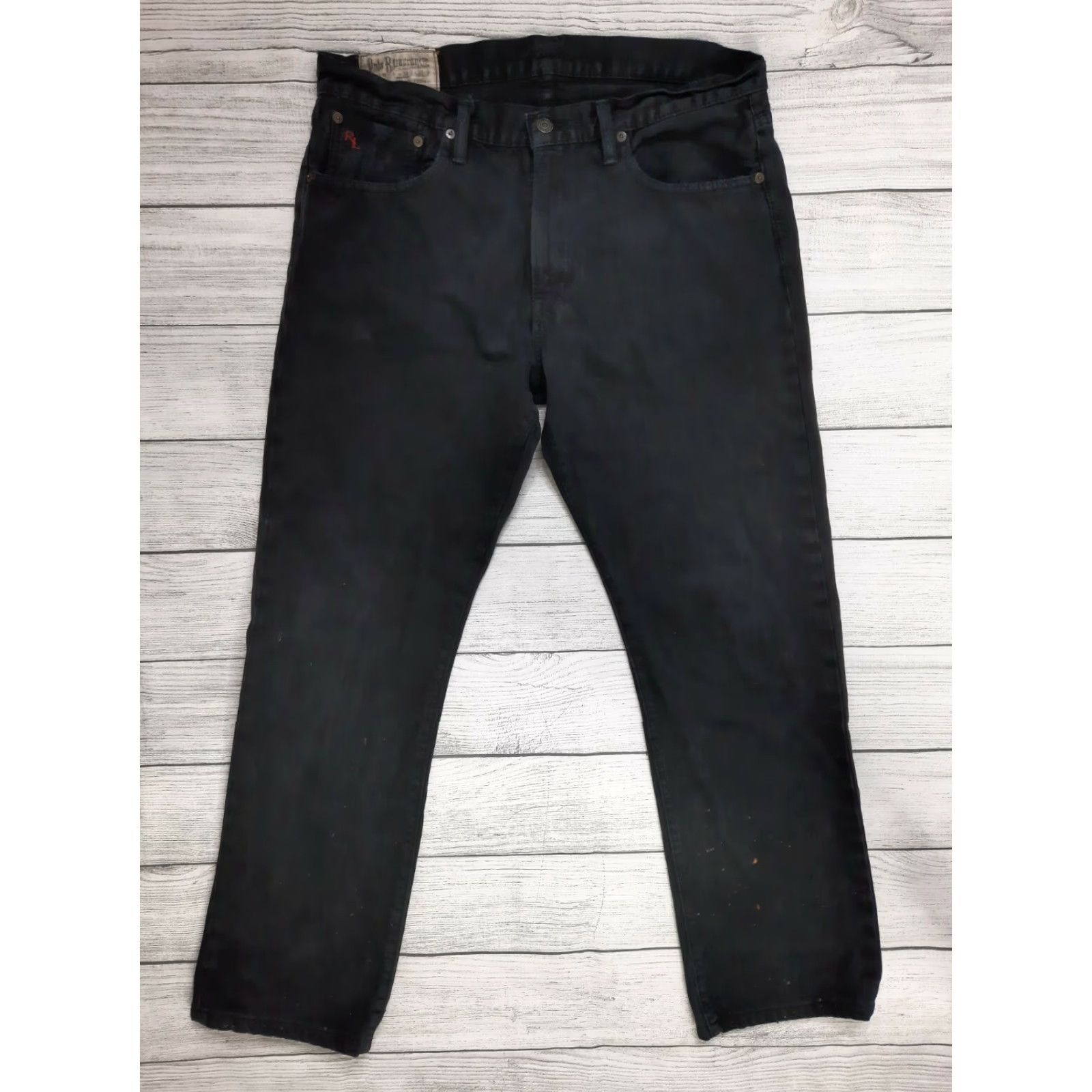 Polo Ralph Lauren Polo Ralph Lauren Jeans Mens 34X32 Black Cotton 100% Cotton Straight Regular Denim M2M Size US S / EU 44-46 / 1 - 7 Thumbnail