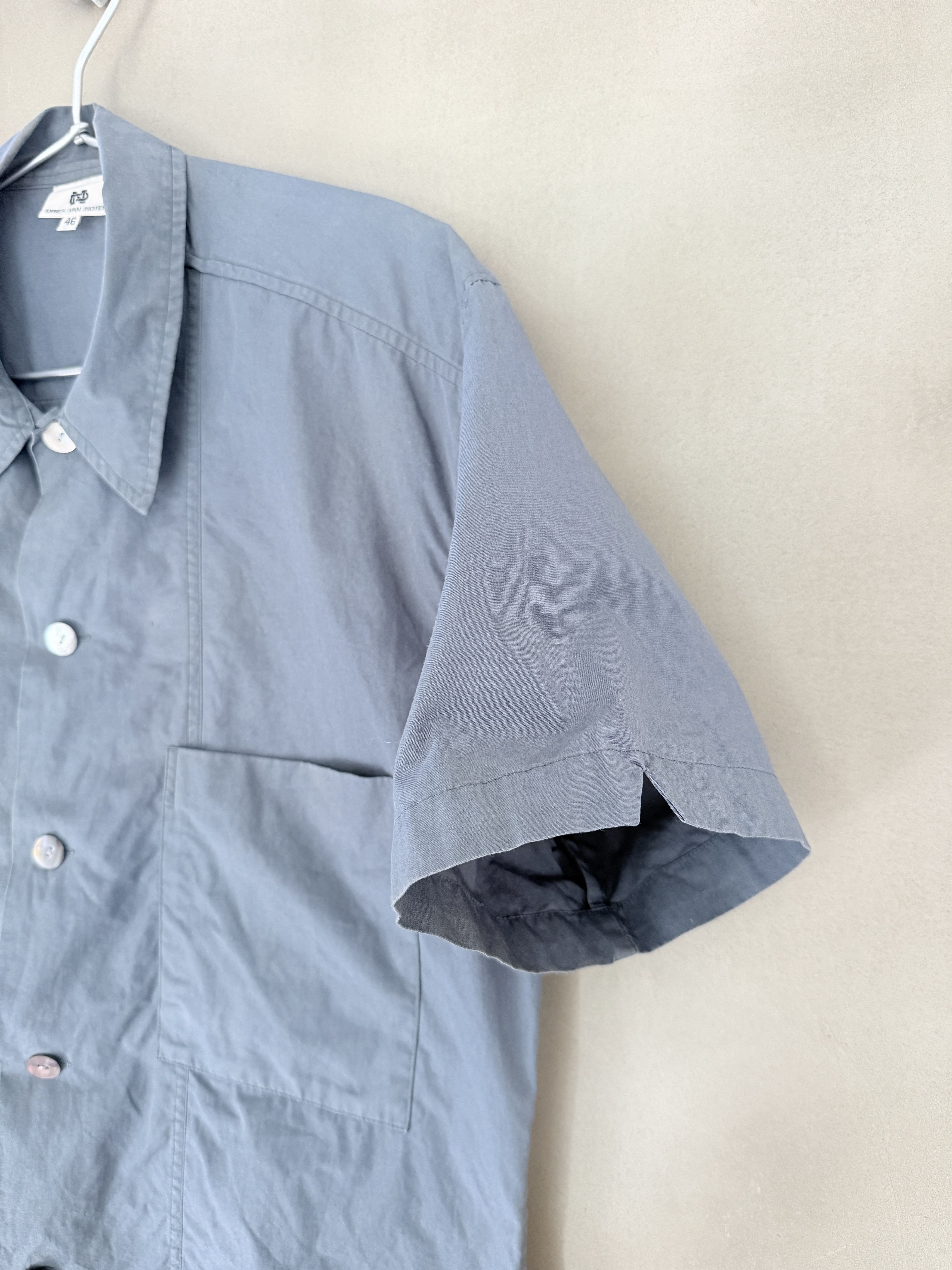 90s Dries Van Noten Mens Grey Cotton Shirt Collector Item